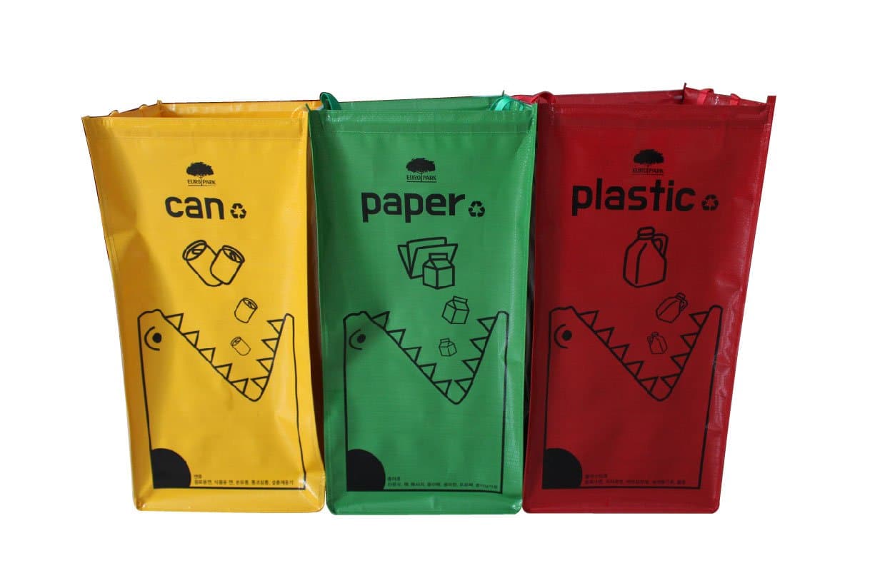 Recycling Bin Recycling Bins for Kitchen Home - Big Size 3 Bin Recycling Container