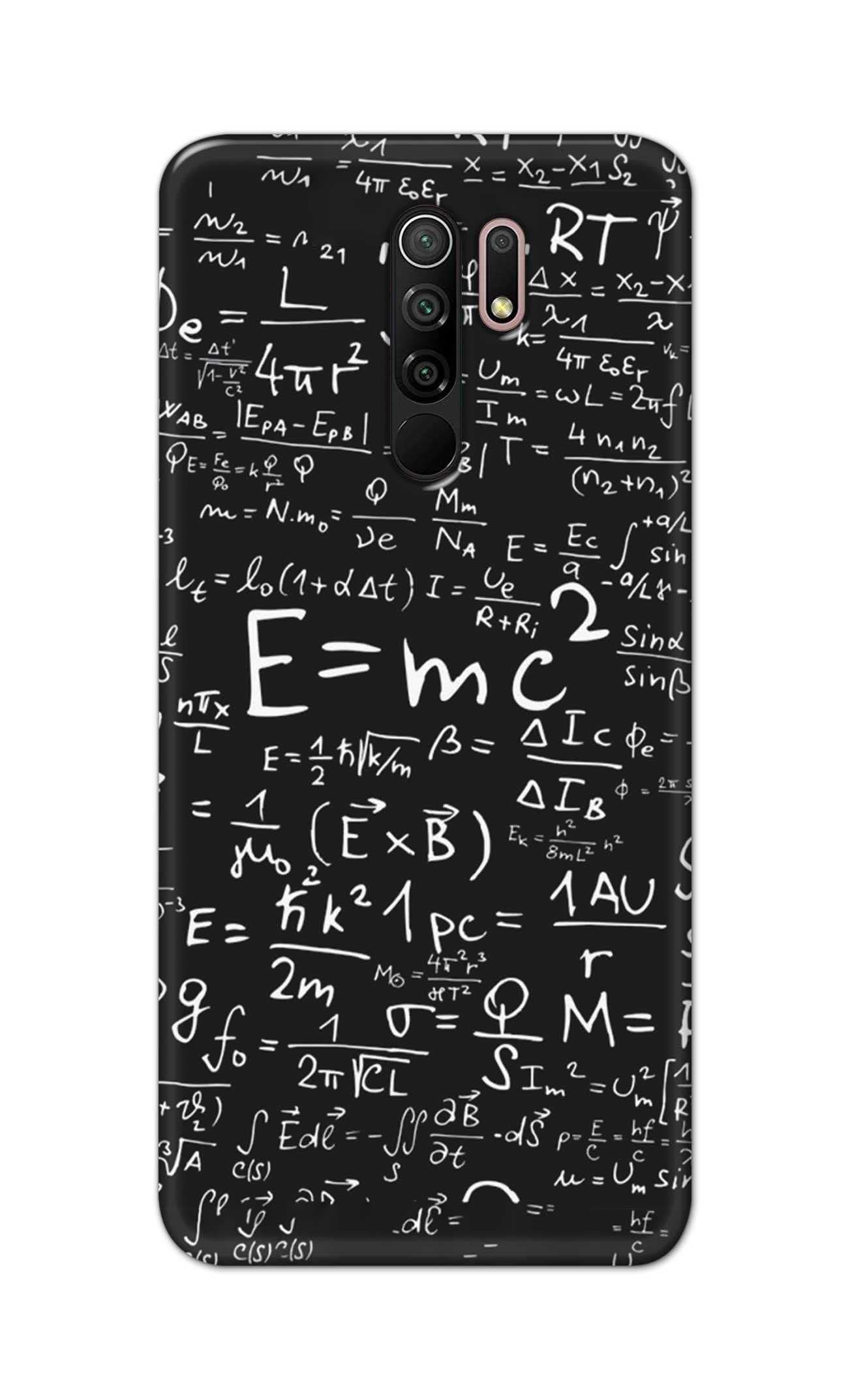 TweakyMod Designer Printed Hard Case | E=Mc2 Back Cover Compatible with REDMI 9 Prime, Poco M2