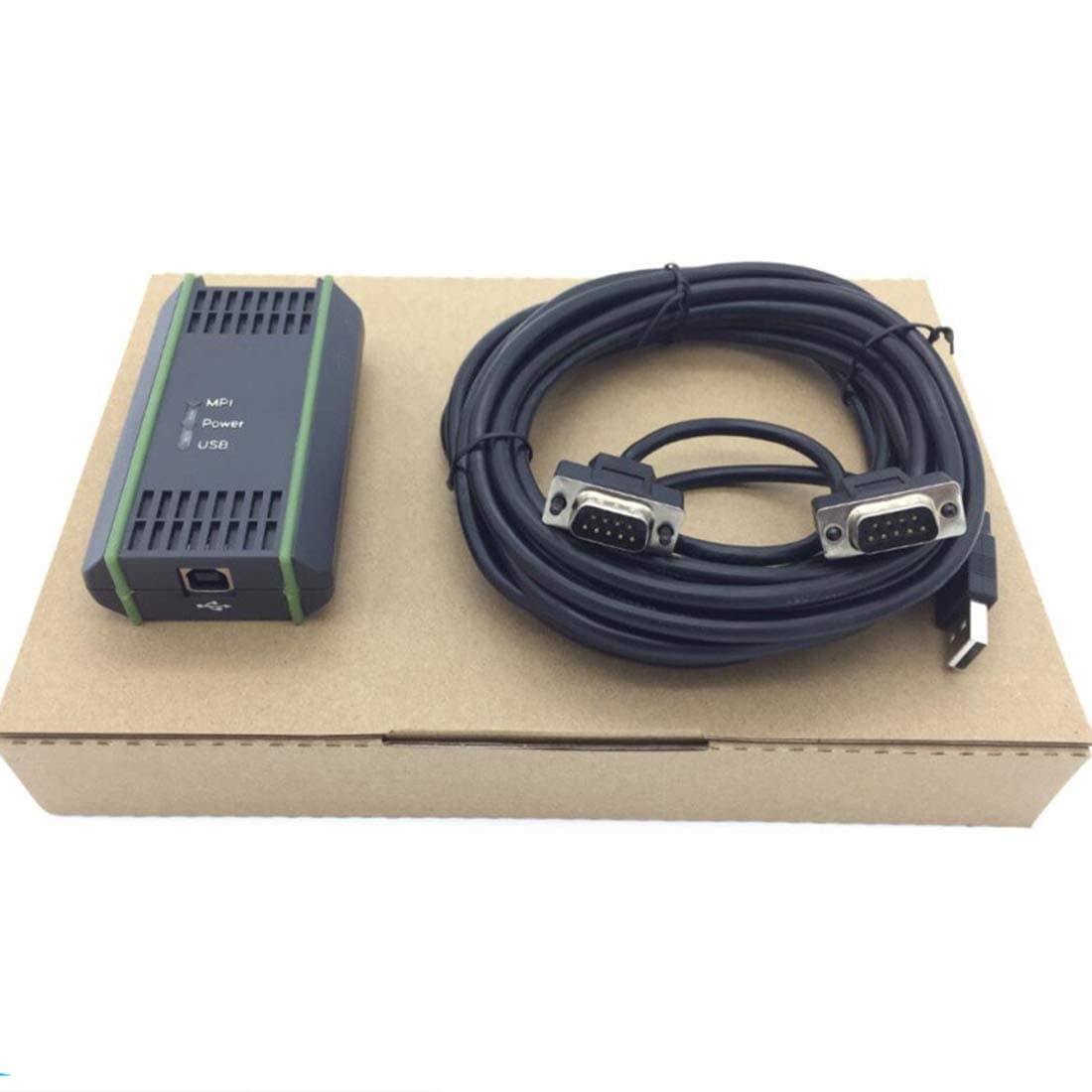 1pack Compatible with Siemens S7-200/300/400 PLC Programming Cable 6ES7972-0CB20-0XA0 USB-MPI MPI/PPI/DP/PROFIBUS USB MPI Adapter