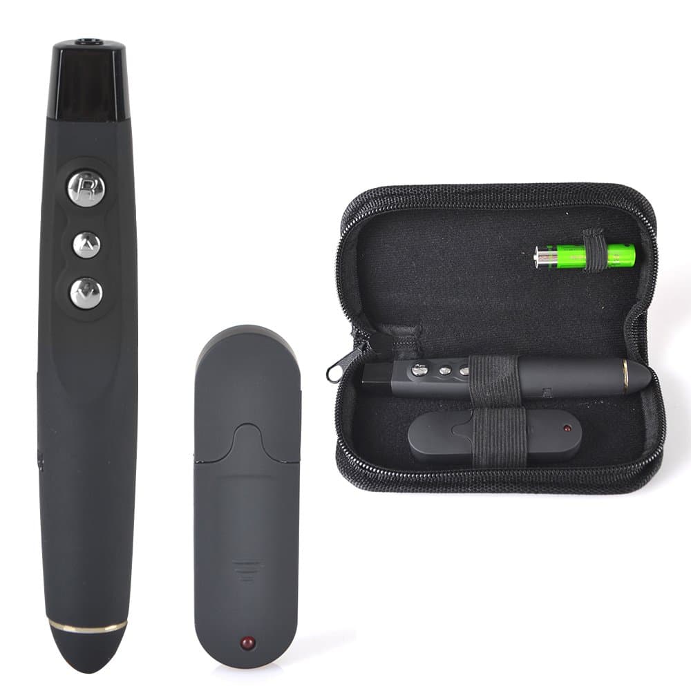 New Wireless Presenter USB Remote Control PowerPoint PPT Laser Pointer Pen with Case