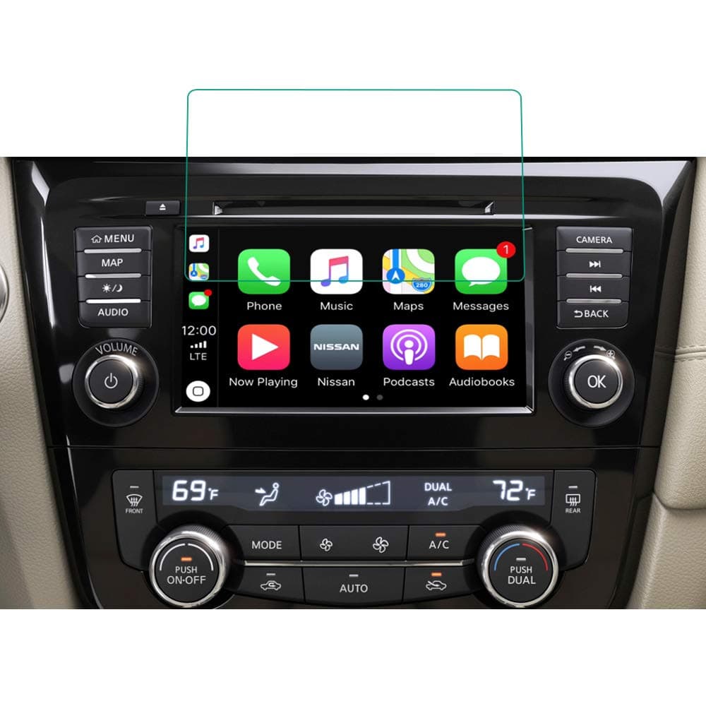 BUENNUS 7” Screen Protector for 2017 2018 2019 2020 Nissan Rogue Sport Car Navigation Protective Film for 2014 2015 2016 2017 2018 2019 2020 Nissan Rogue SUV/Hybrid Touch Screen Tempered Glass