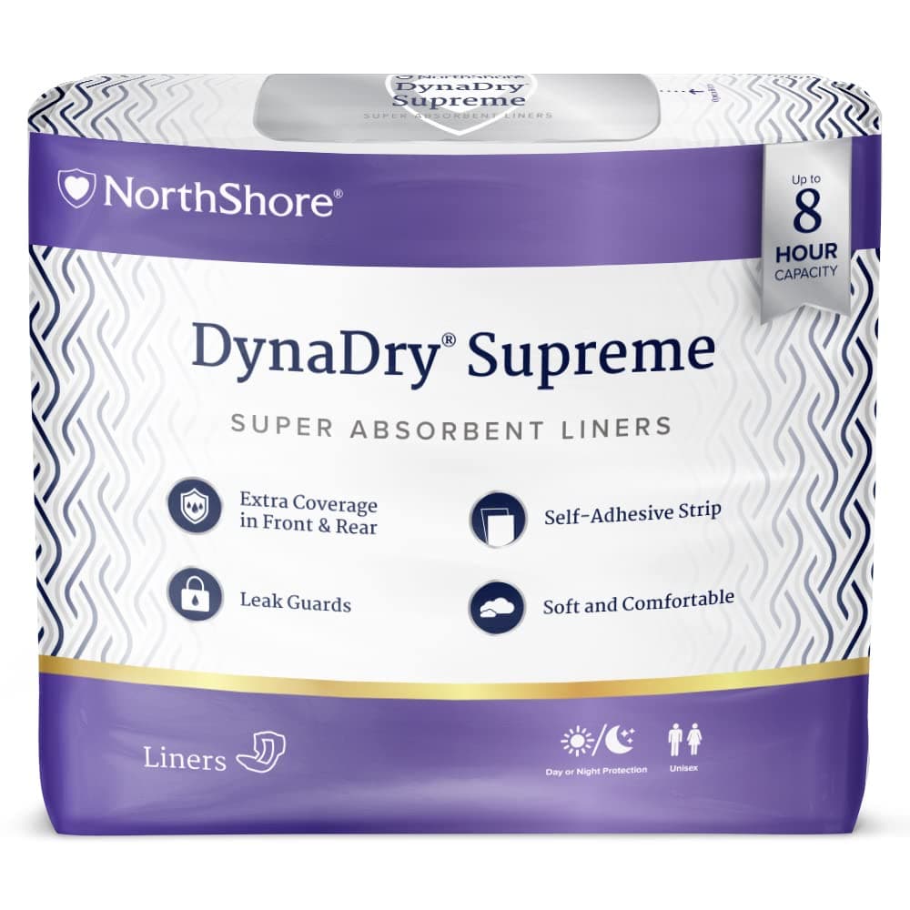 NorthShore DynaDry Supreme Liners for Men and Women, Medium, Pack/20