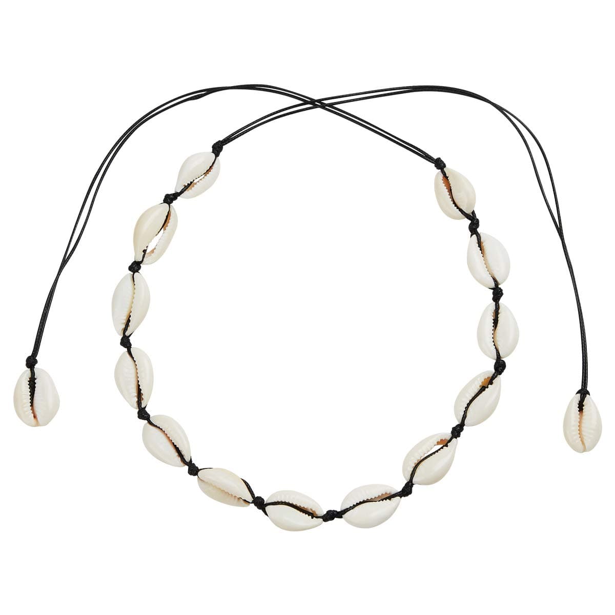 Handmade Summer Beach Shell Conch White Velvet Rope Choker Necklace Adjustable Conch Shell Necklace Jewelry