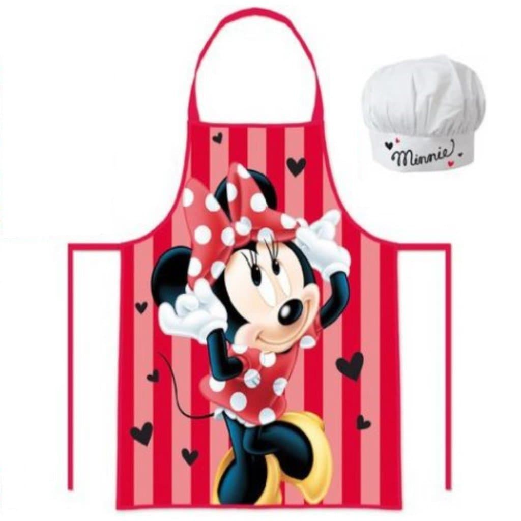 Disney Minnie Mouse Little Chef Childrens Chef Hat and Apron Set