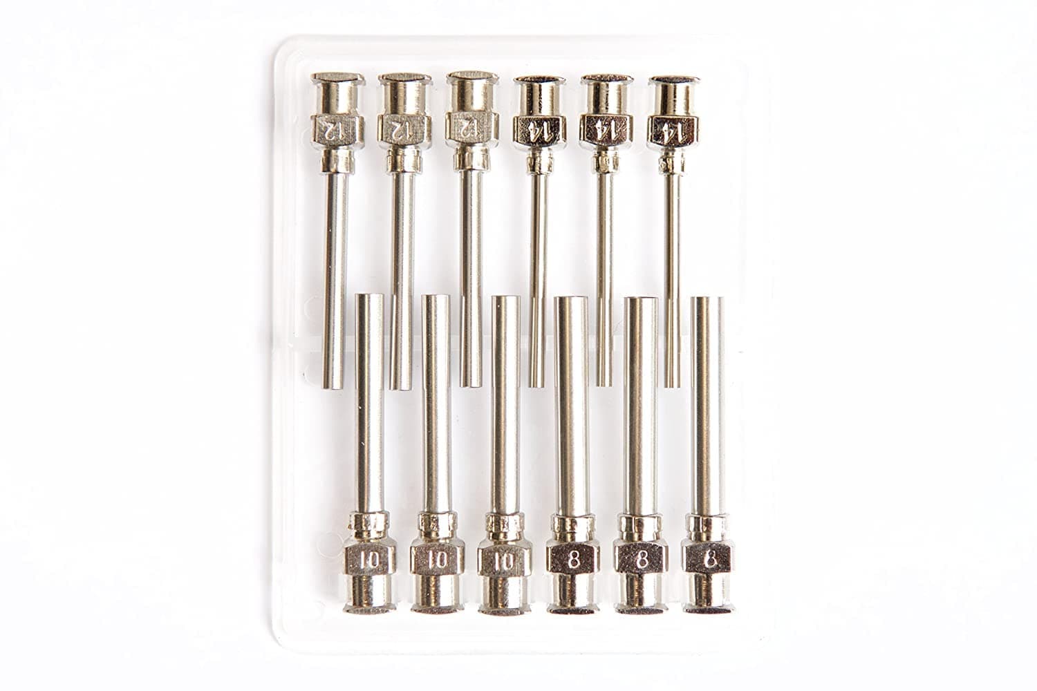 12 Pack - Dispensing Needle 1" - All Metal, Stainless Steel Blunt Tip Luer Lock 8, 10, 12, 14 Gauge (All Sizes)