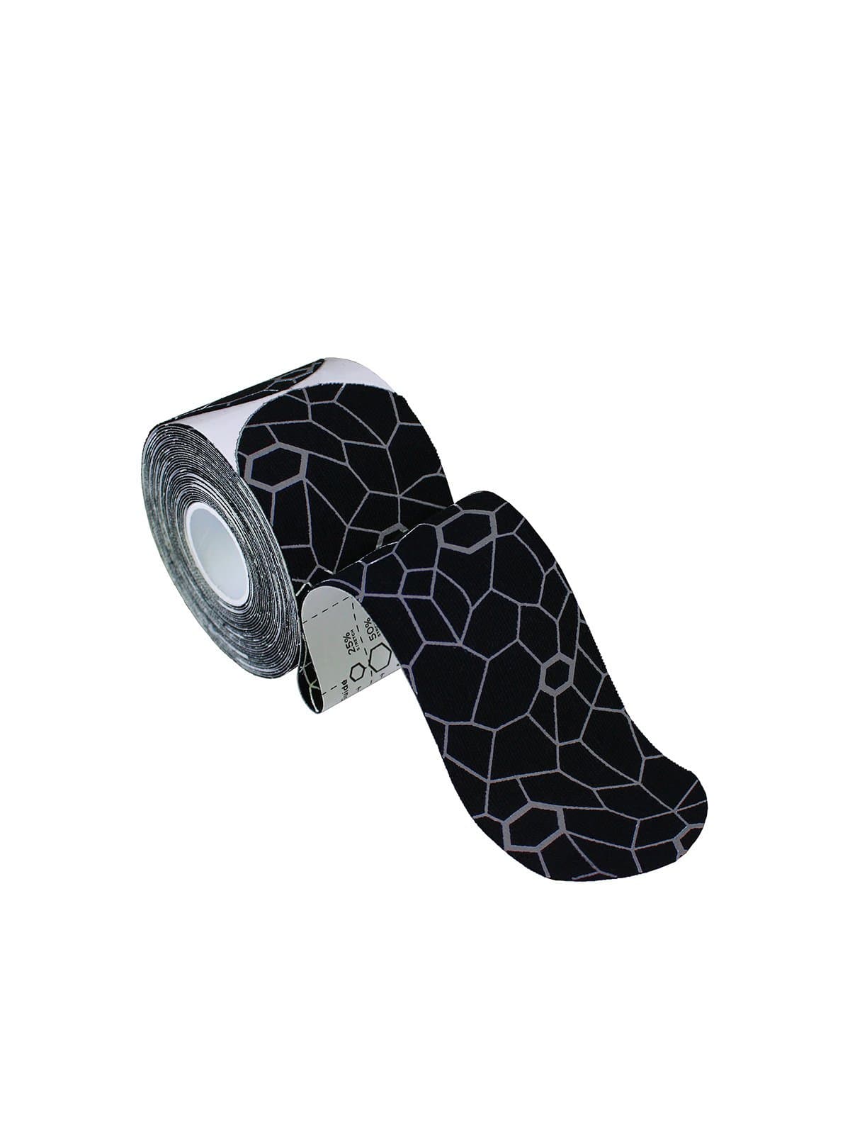 Kinesiology Tape, Waterproof Physio Tape for Pain Relief, Muscle & Joint Support, Standard Roll with XactStretch Application Indicators, 2" X 10" Strips, 20 Precut Strips, Black/Gray