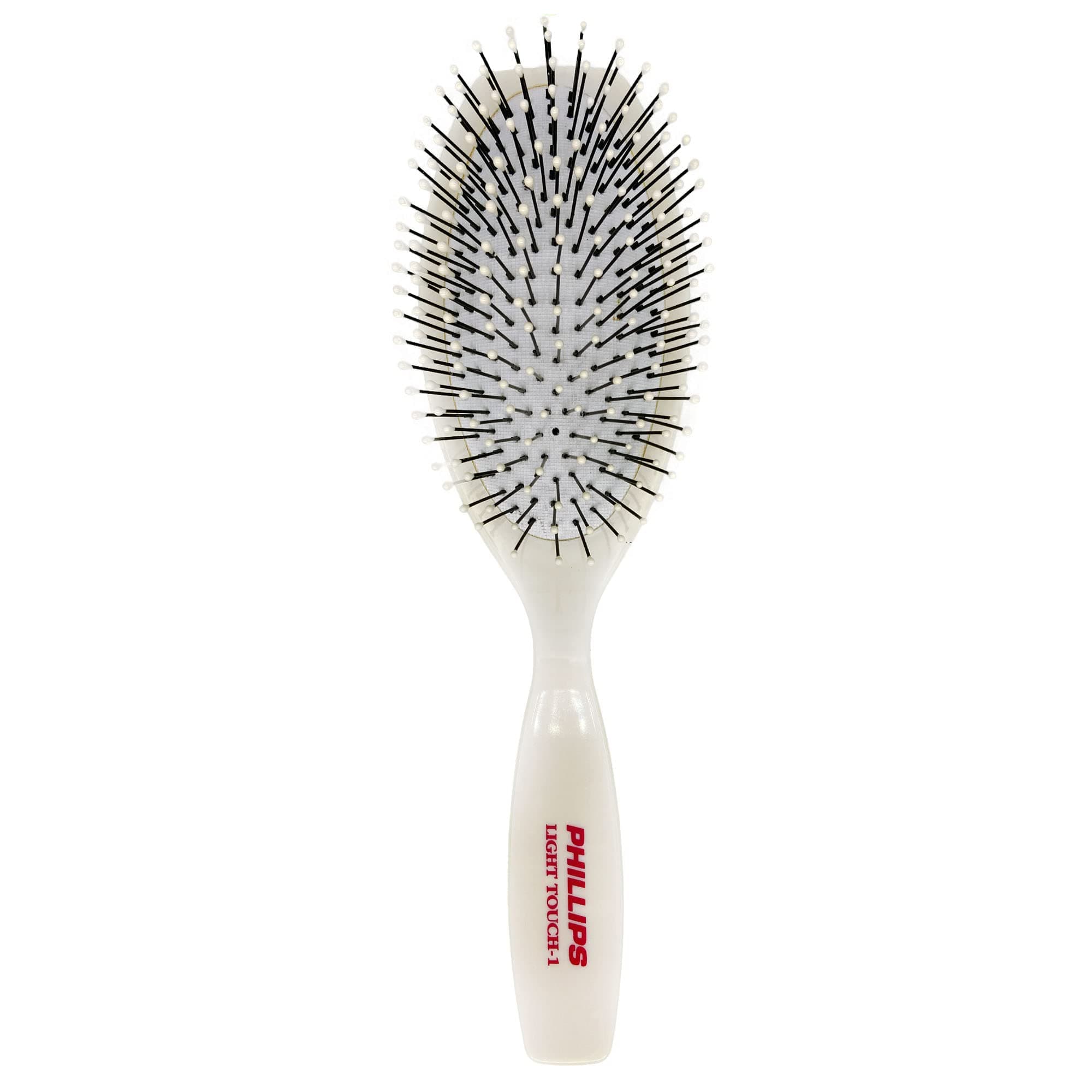 Co Light Touch 1 Oval Cushioned Brush with Ball Tipped Nylon Bristles, Contoured Handle