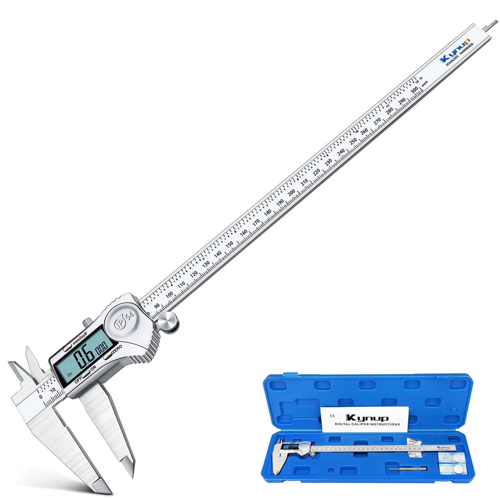 Kynup Digital Vernier Caliper, 300mm Caliper Measuring Tool with Stainless St...