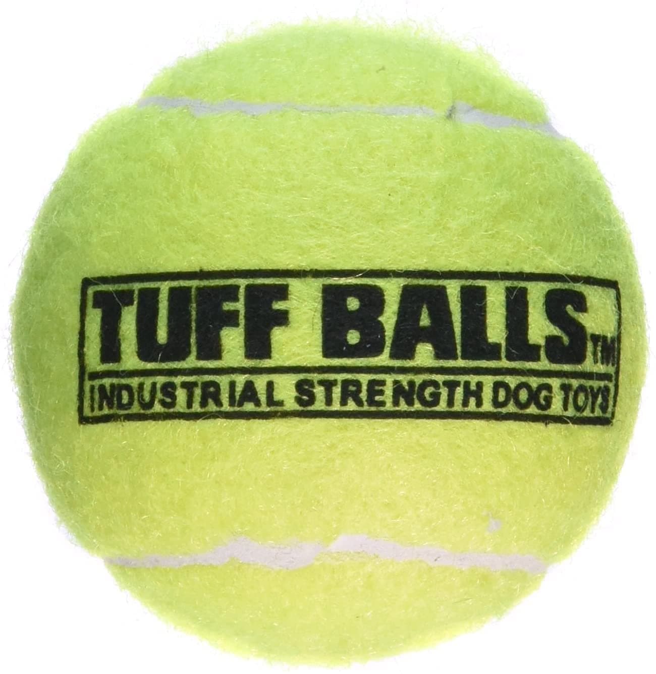 PetSport Tuff Ball - Medium Tennis Balls for Dogs, Chew Toy for Aggressive Chewers, Fetching, Natural Rubber, Certified Non-Toxic, Won't Wear Down Teeth - 2.5" (12 Pack)
