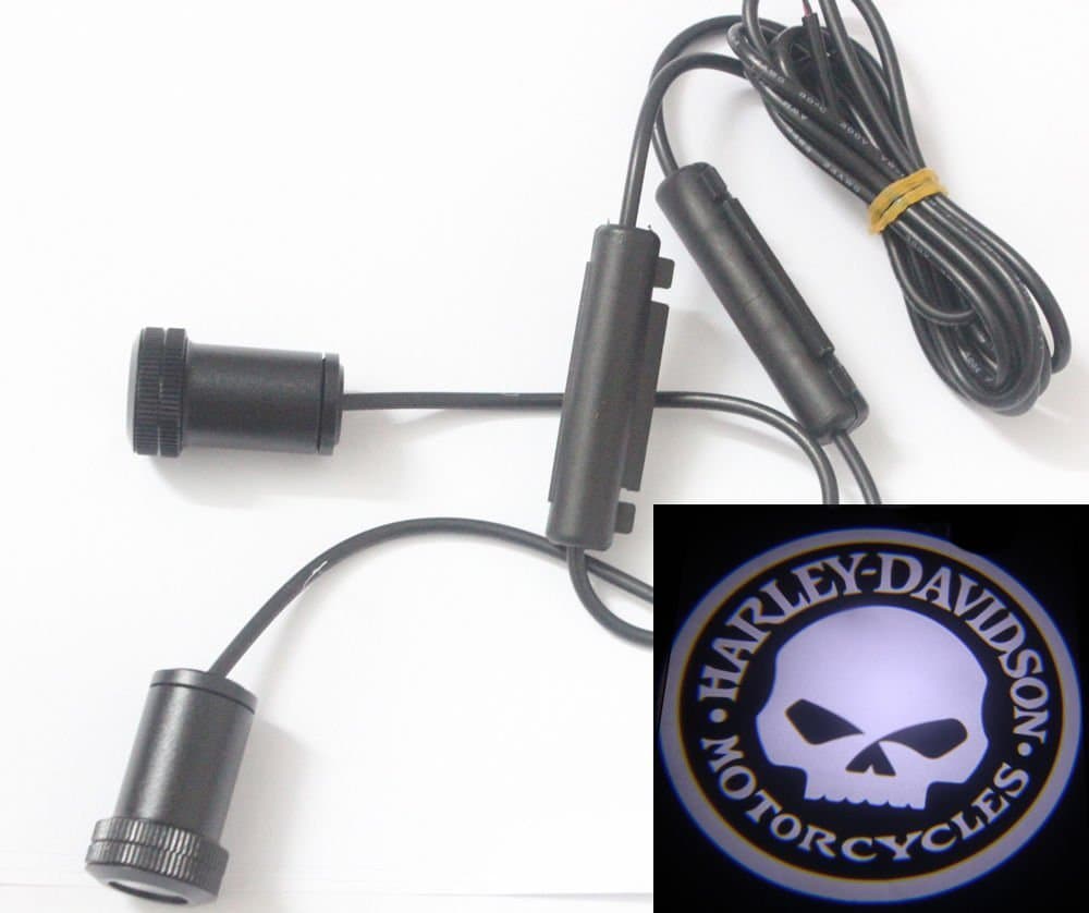 sprated (TM) Car Welcome Light LED Door Lamp Ghost Shadow Exterior Courtesy lamp Laser Logo for harley davidson
