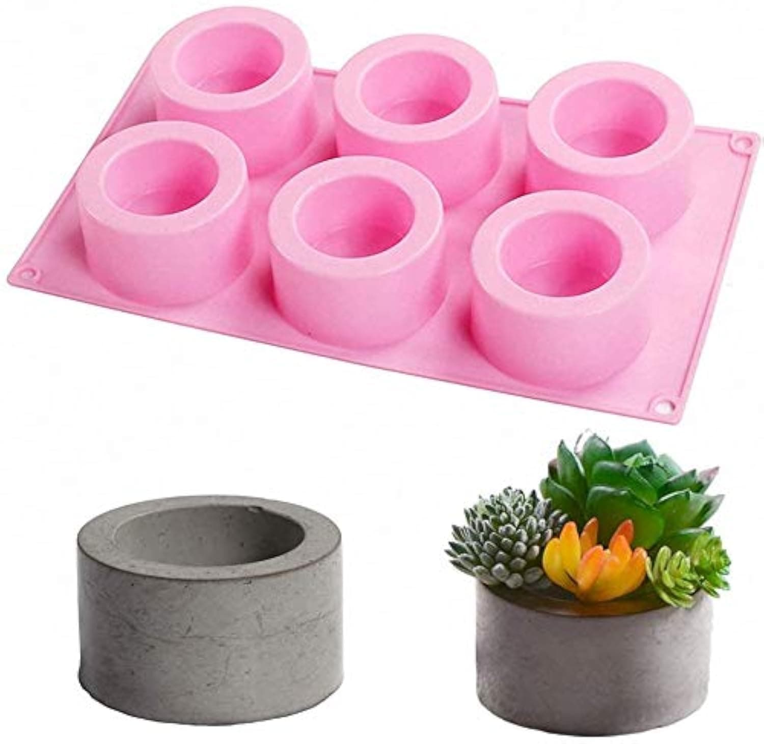 - NICOLE Silicone Planter Mold Concrete Flower Pot Mould Home Office Decor Mould