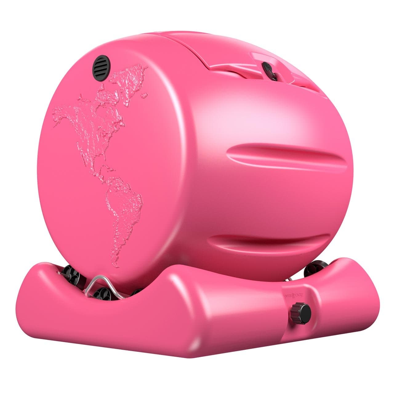 The Cutest Composter in the World in Pink, Produces Both Solid and Liquid Compost, Food Safe, BPA and Rust Free, No Assembly Required, Mini Composting Tumbler Bin and Compost Tea Maker