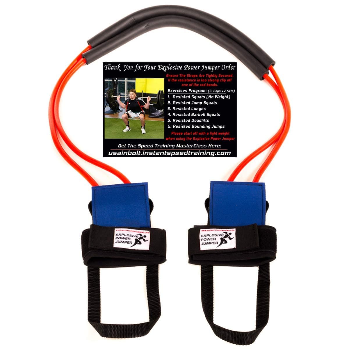 Explosive Power Jumper, Resistance Bands For Increased Speed, Vertical Jump, Leg Strength, Agility and Acceleration | Used by Ronaldo and Athletes of All Sports, Training Program Included