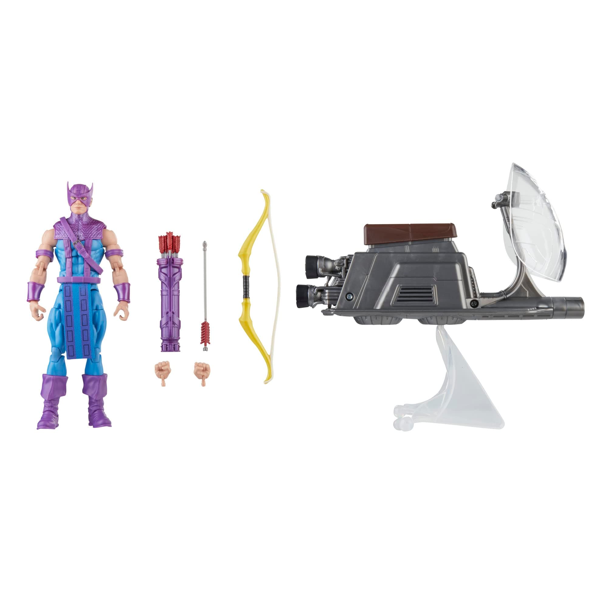 Marvel Legends Series Hawkeye with Sky-Cycle Avengers 60th Anniversary Collectible 6-Inch Action Figure and Vehicle