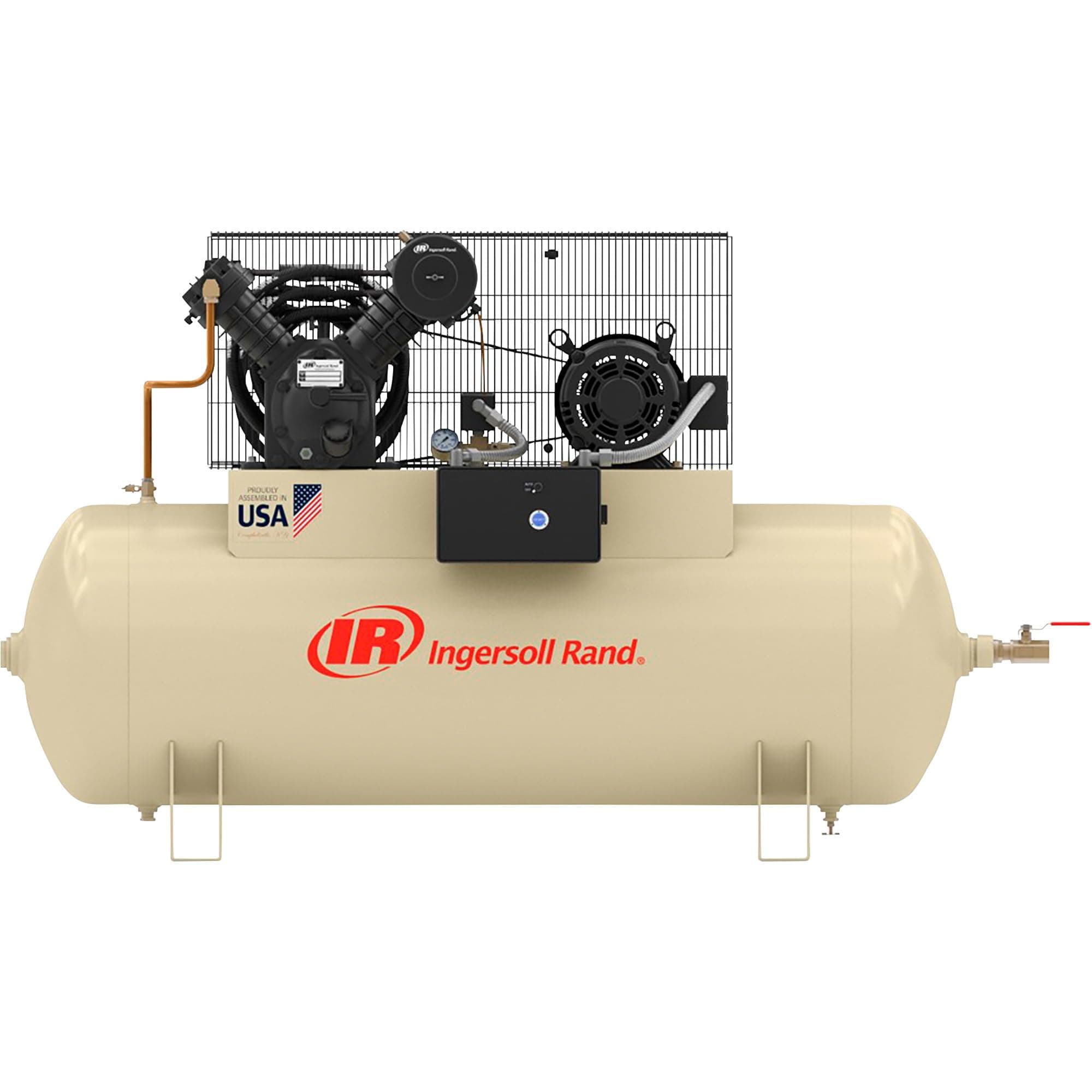 Electric Stationary Air Compressor - 10 HP, 35 CFM at 175 PSI, 460 Volts, Model Number 2545E10-V