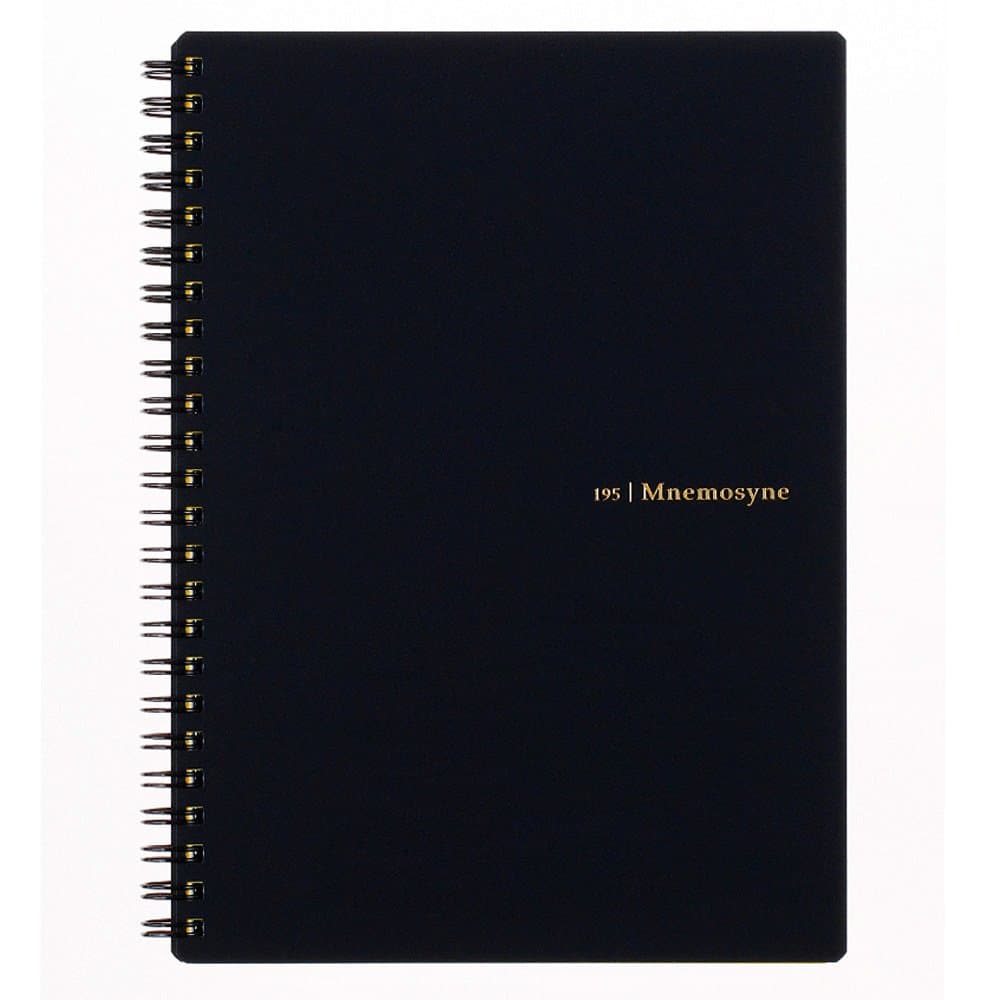 MNEMOSYNE Notebook 8.27 x 5.83 Inches (A5), 7mm ruled 24-line, 80 Sheets (N195A), Black