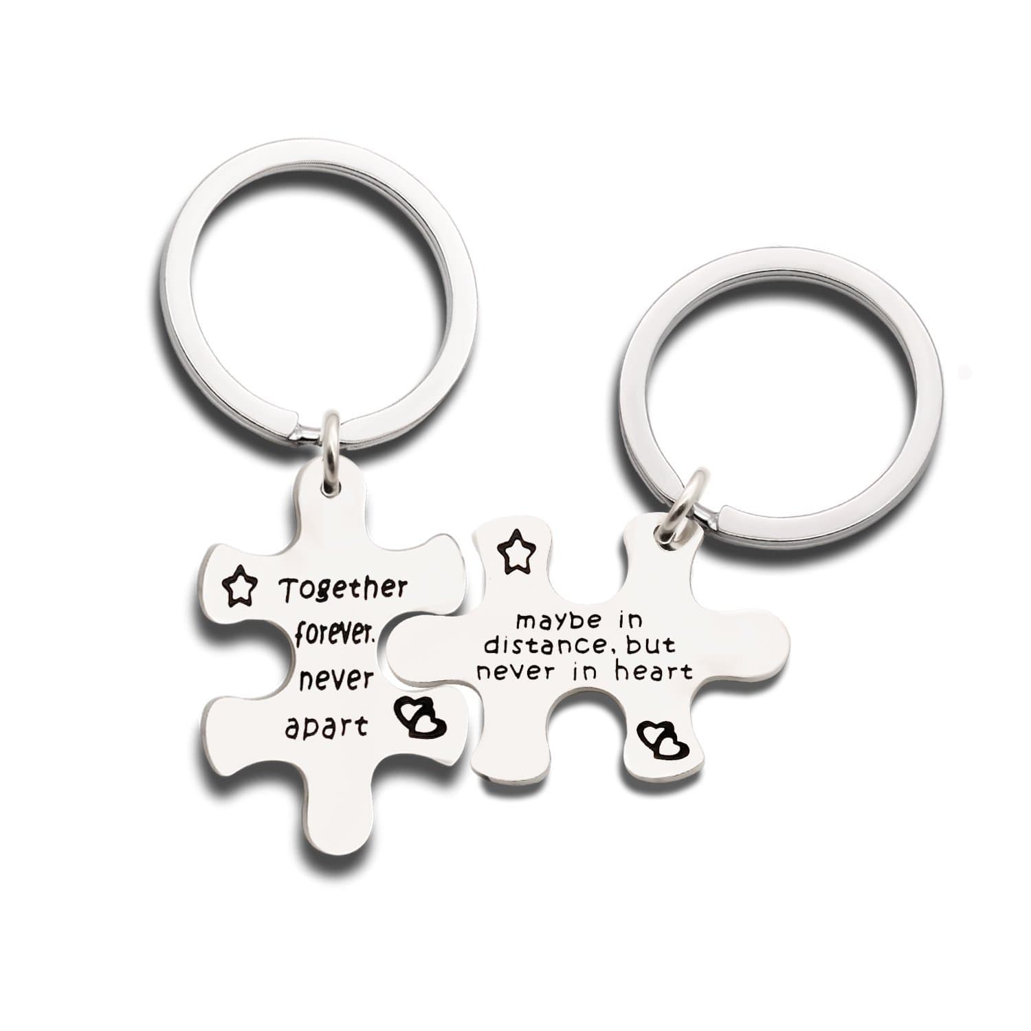 NiceterCouples Jewelry Accessories Silver Key Chains Rings Keychain Valentines Gifts for Husband Wife Boyfriend Girlfriend (1)