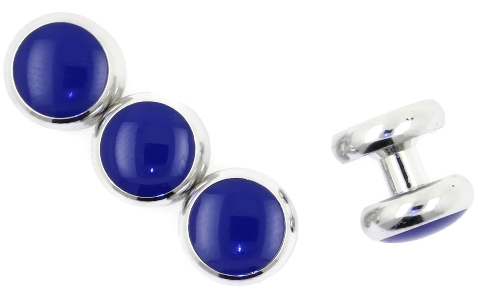 Dickie Bows Royal Blue Dress Shirt (Tuxedo) Studs Set with Pouch