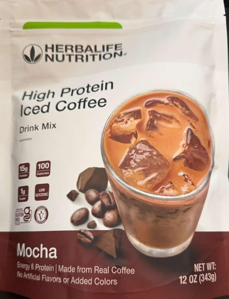 HERBALIFE NUTRITION High Protein Iced Coffee Drink Mix: (Mocha 12 oz 343g) Energy and Protein, Made From Real Coffee, Low fat, 12 ounces