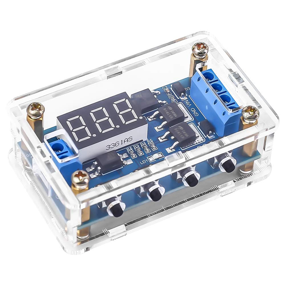 YEMIUGO Timer Relay 5V 12V 36V Delay Controller Board Trigger Cycle Timer Delay Switching Relay Module Programmable Pulse Control Switch with Protective Cover