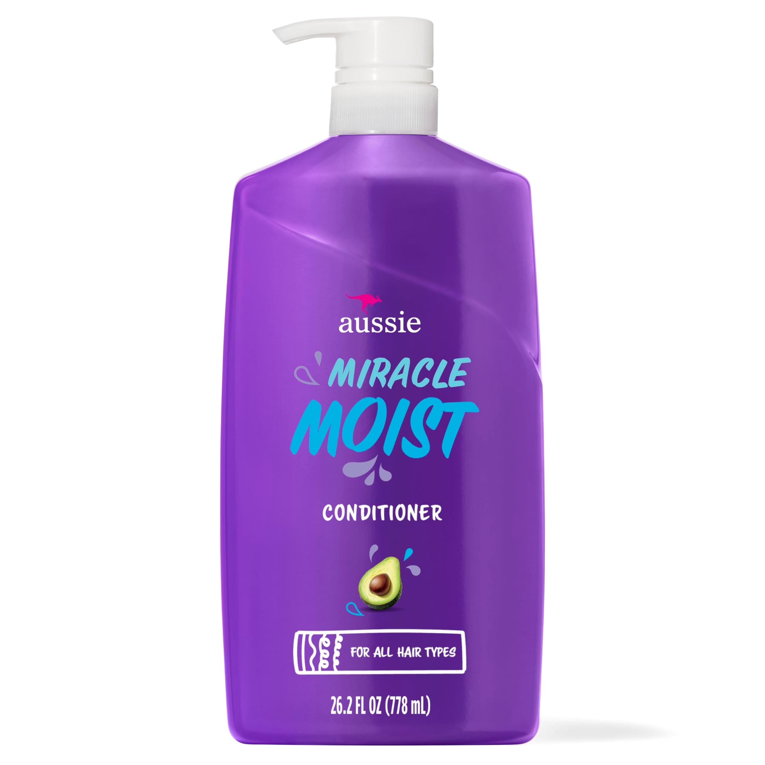 PROCTOR GA Aussie Paraben Free Miracle Moist Conditioner for Dry Hair, Avocado Jojoba (381519186783), 70 ml