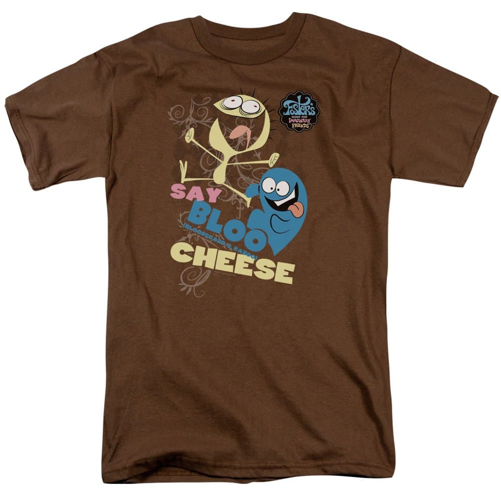 Foster's Home For Imaginary Friends Say Bloo Cheese Cartoon Network Adult Tee Brown Apparel