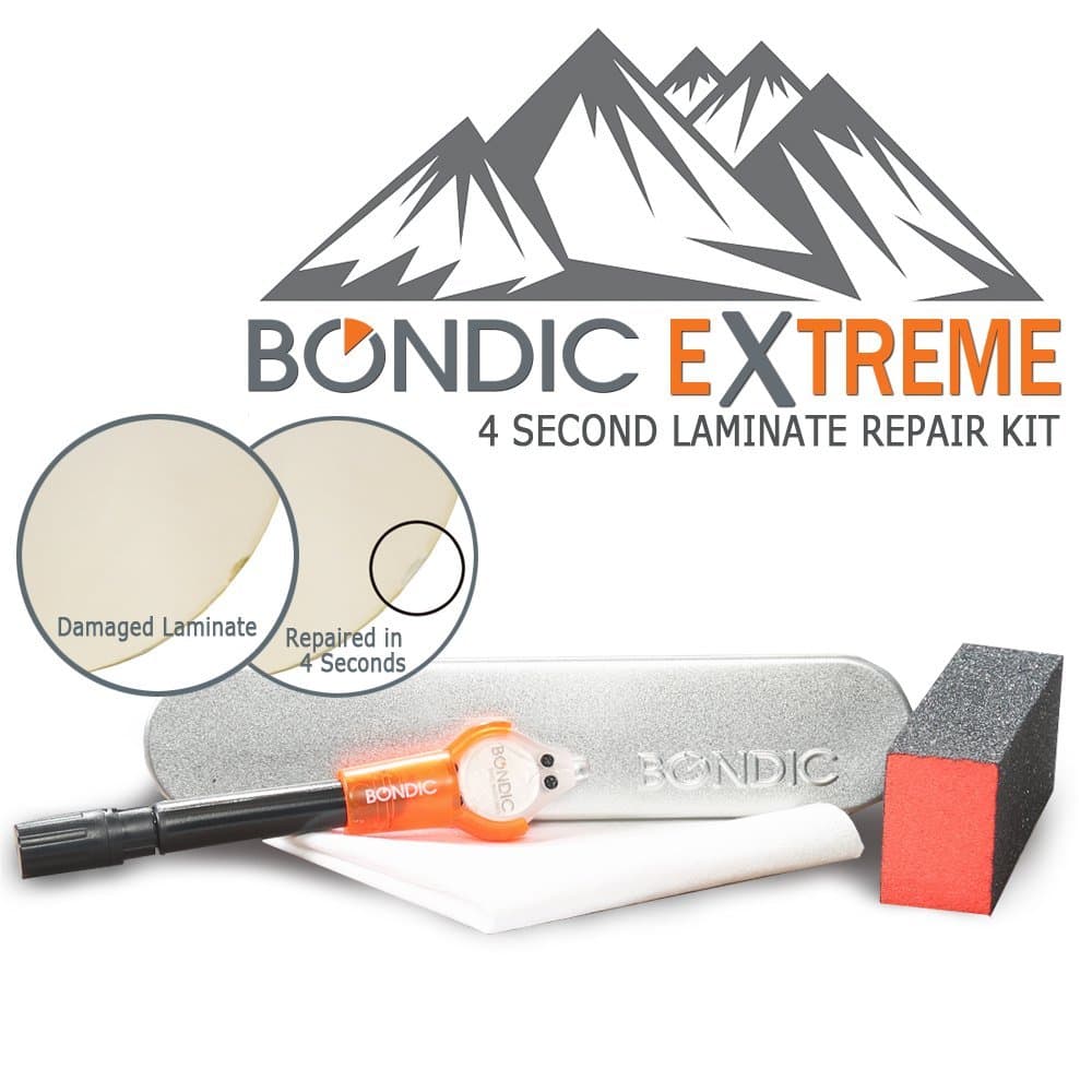 Bondic Xtreme Winter Sports Laminate, Top Sheet Repair Kit. Fix Your Snowboard or Skiis in Seconds! Bondic Works Where Glue Fails!