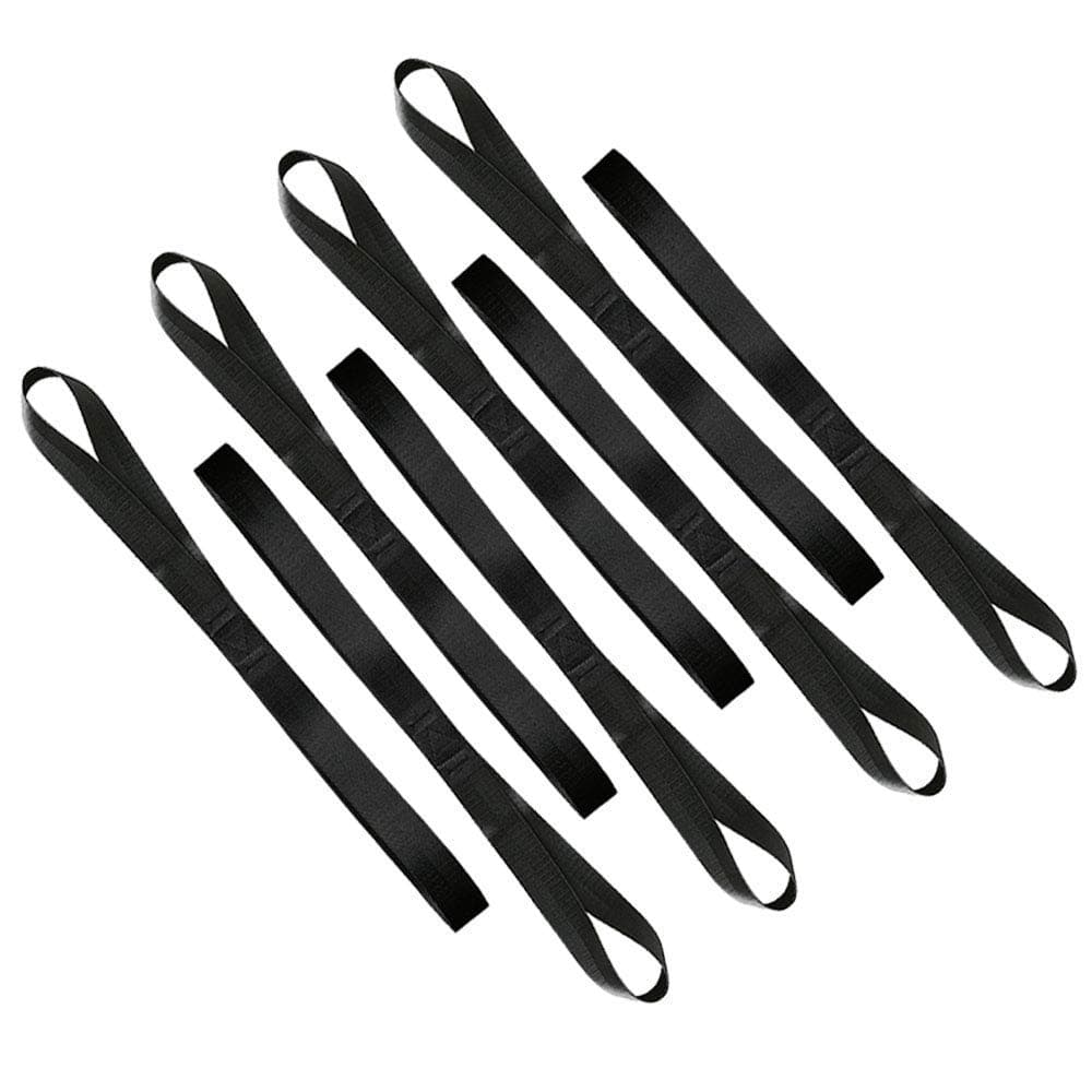 Heavy Duty 1,200lb. Workload Soft Loop Tie Down Straps for Towing or Trailering ATV, UTV, Motorcycle, Lawn Garden Equipment (Set of 8) (18 Inches, Black)