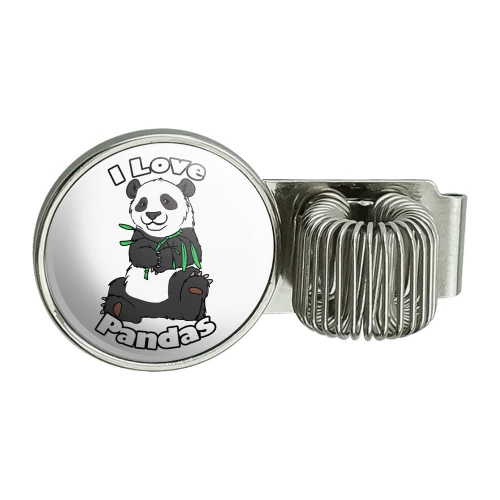 I Love Pandas with Bamboo Shoots Pen Holder Clip Accessory for Planner Journal Appointment Book Diary Notebook