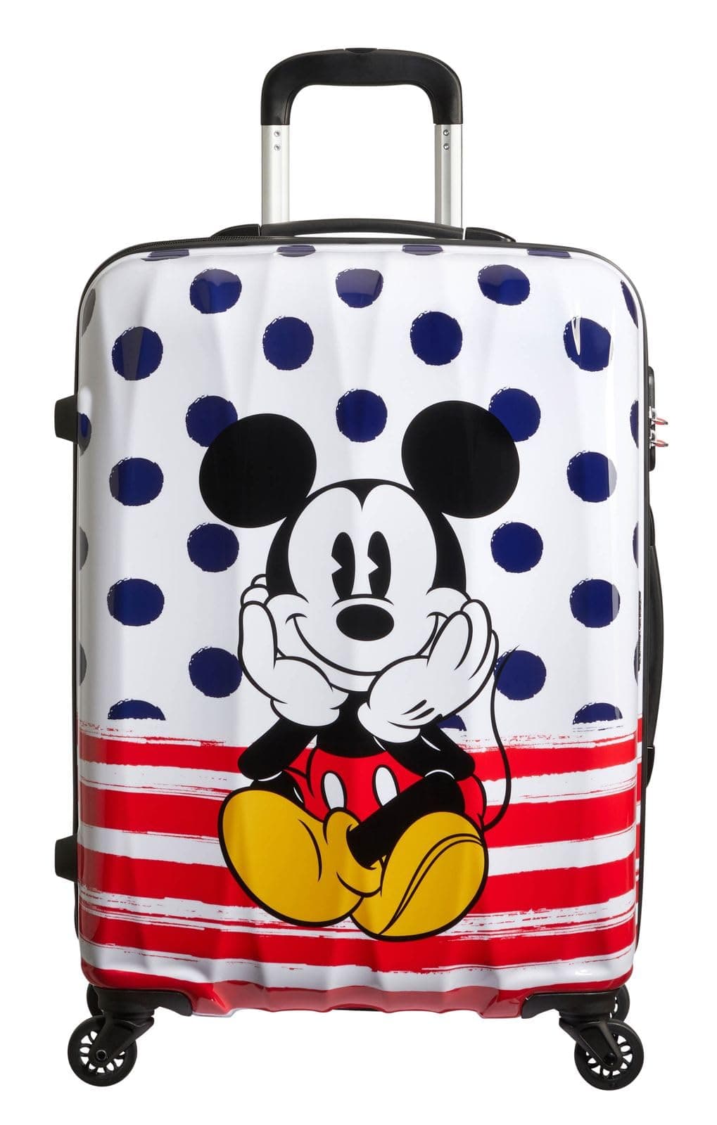 Disney Legends - Spinner M, children's luggage, 65 cm, 62.5 L, multicolor (Mickey Blue Dots)