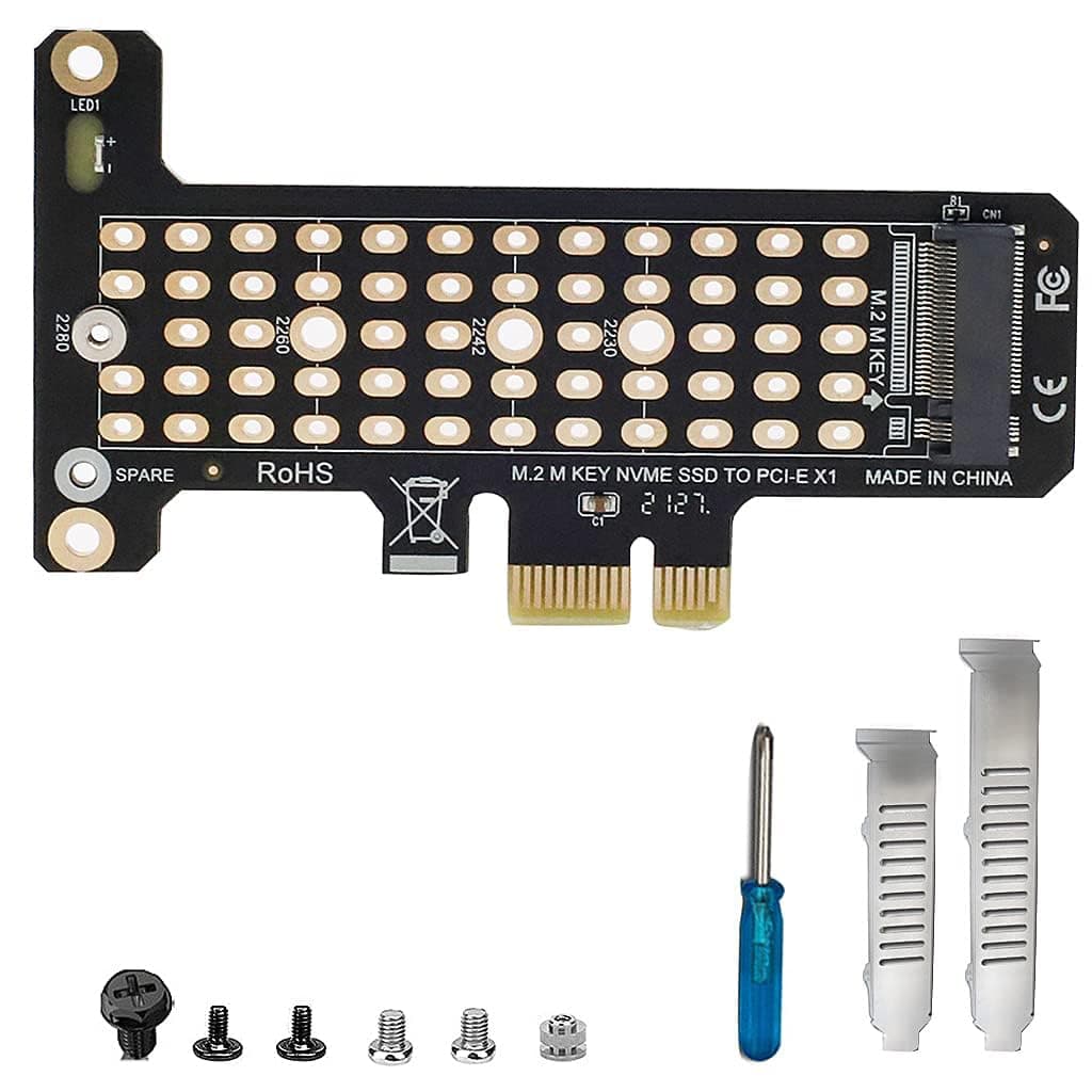 Verilux® PCI-E PCI Express 3.0 X4 to NVME M.2 NVME to NVME SSD PCI-e 3.0 x 4 Host Controller Expansion Card Support M Key SSD Type 2280 2260 2242 2230 Adapter Converter Graphic Card