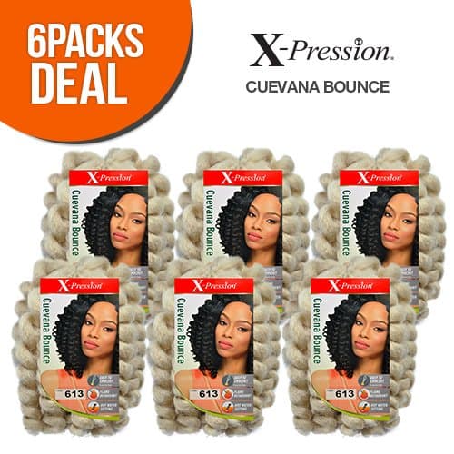 OutreSynthetic Hair Crochet Braids X-Pression Braid Cuevana Bounce (6-Pack, 613)