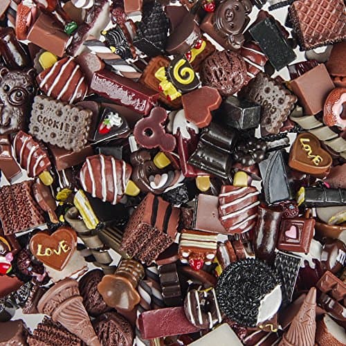 Incredible Art Pieces Mixed lot Chocolate Food Resin Flatback Cute Decoden Pieces,20pc per Packet