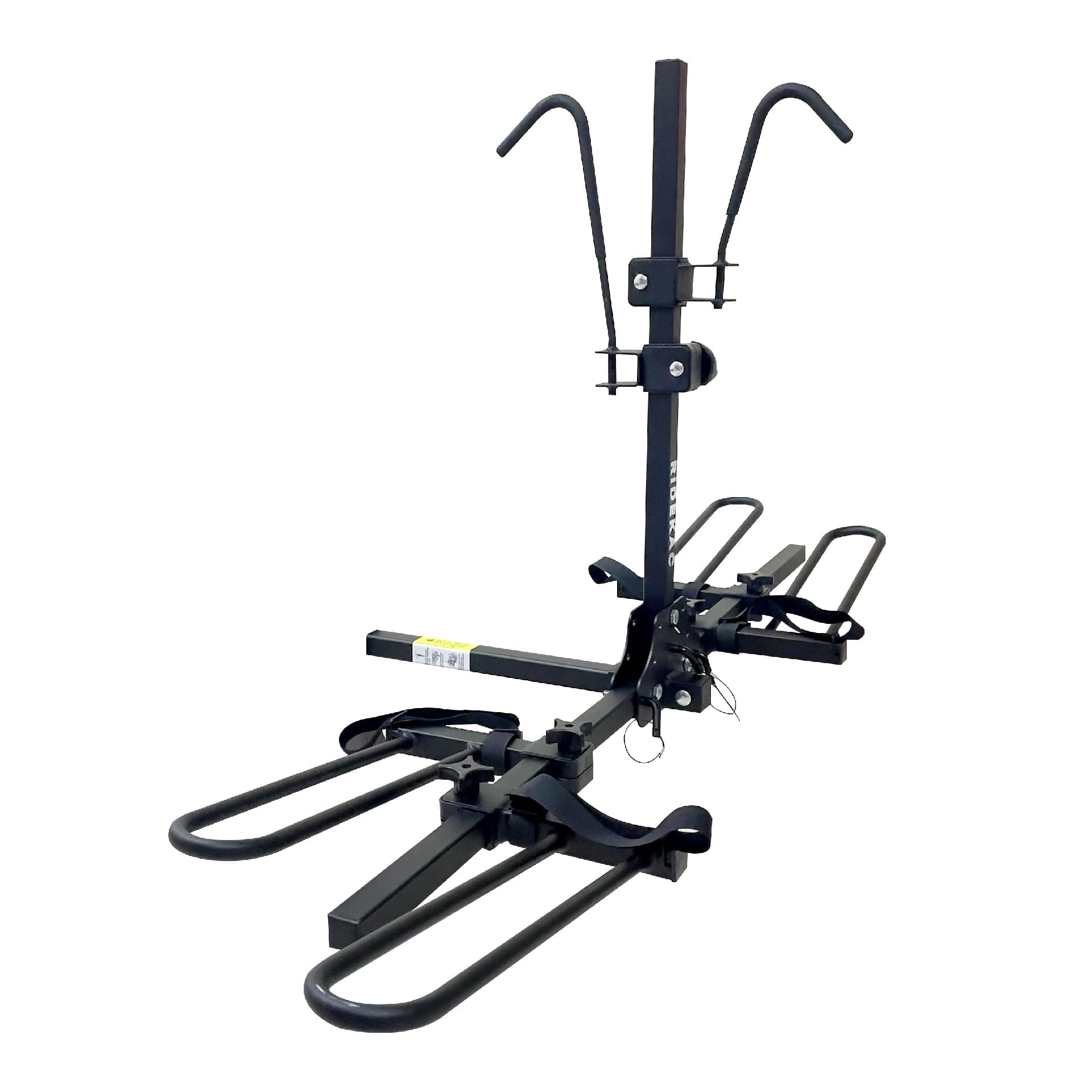 KAC E2 1.25" & 2" Hitch Mounted Rack 2-Bike Platform Style Carrier for Standard and Fat Tire Bicycles - 2 Bikes X 30 lbs (60 lbs Total) Heavy Weight Capacity - Hitch Adapter Included