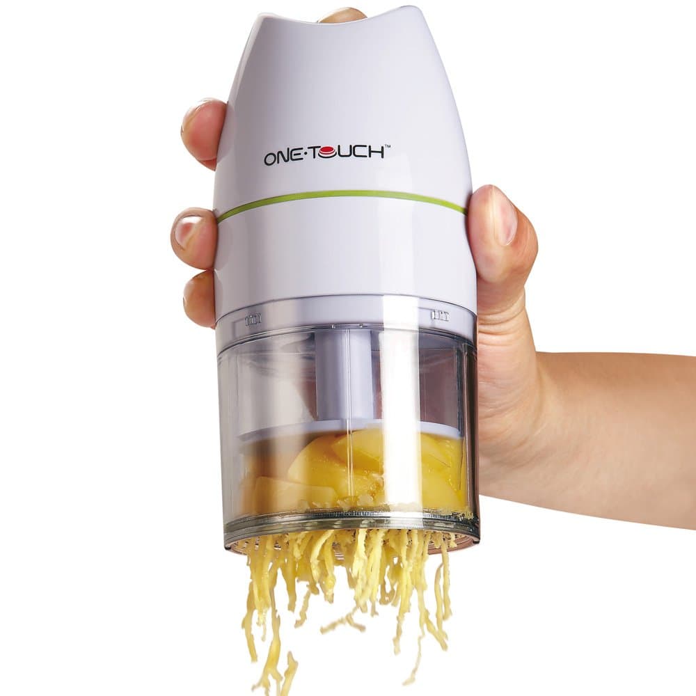 One Touch Hands-Free Automatic Cheese Grater White