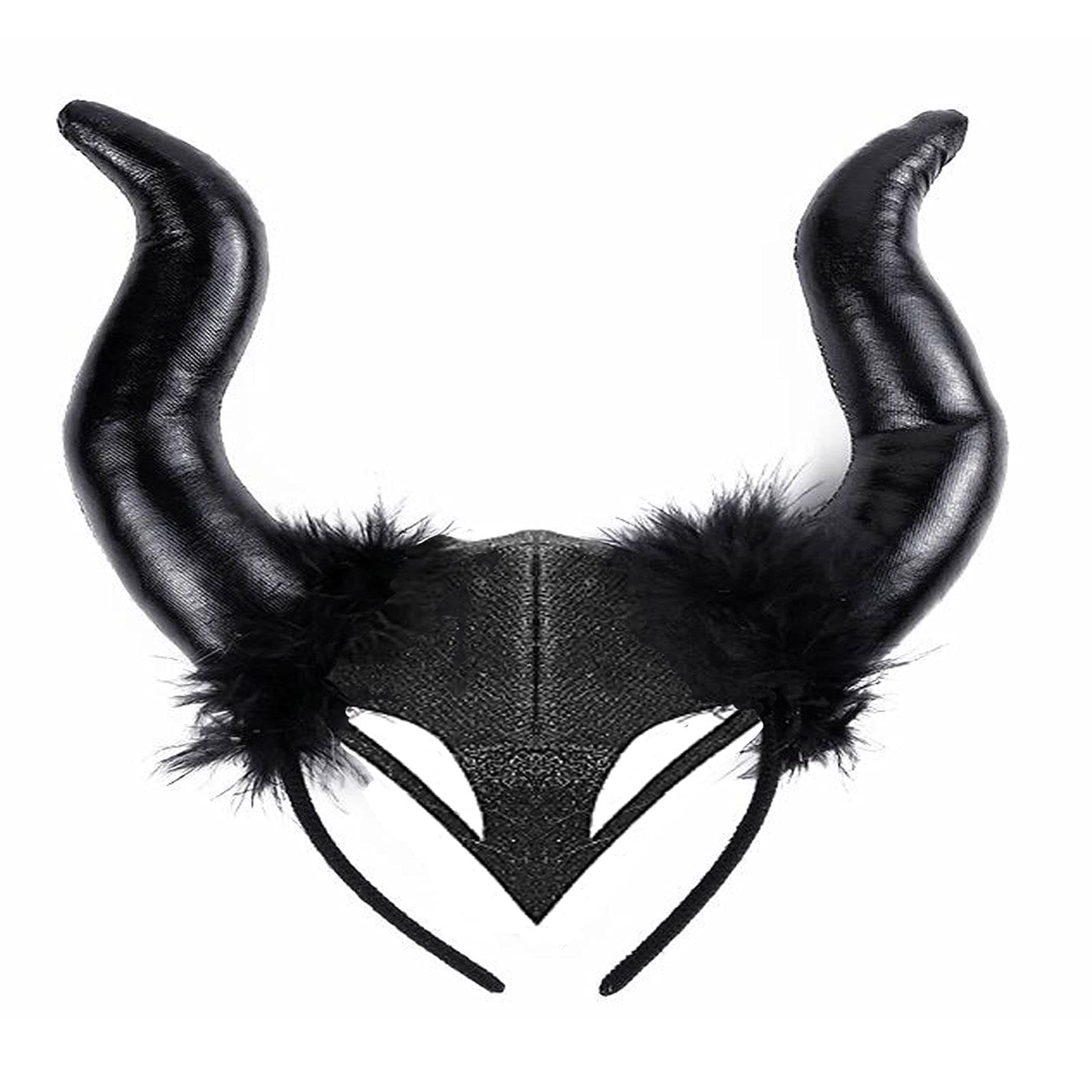 Soochat Horn Headband Demon headband Horns Headpiece Halloween Cosplay Party Photo Props Headband Costume Accessory