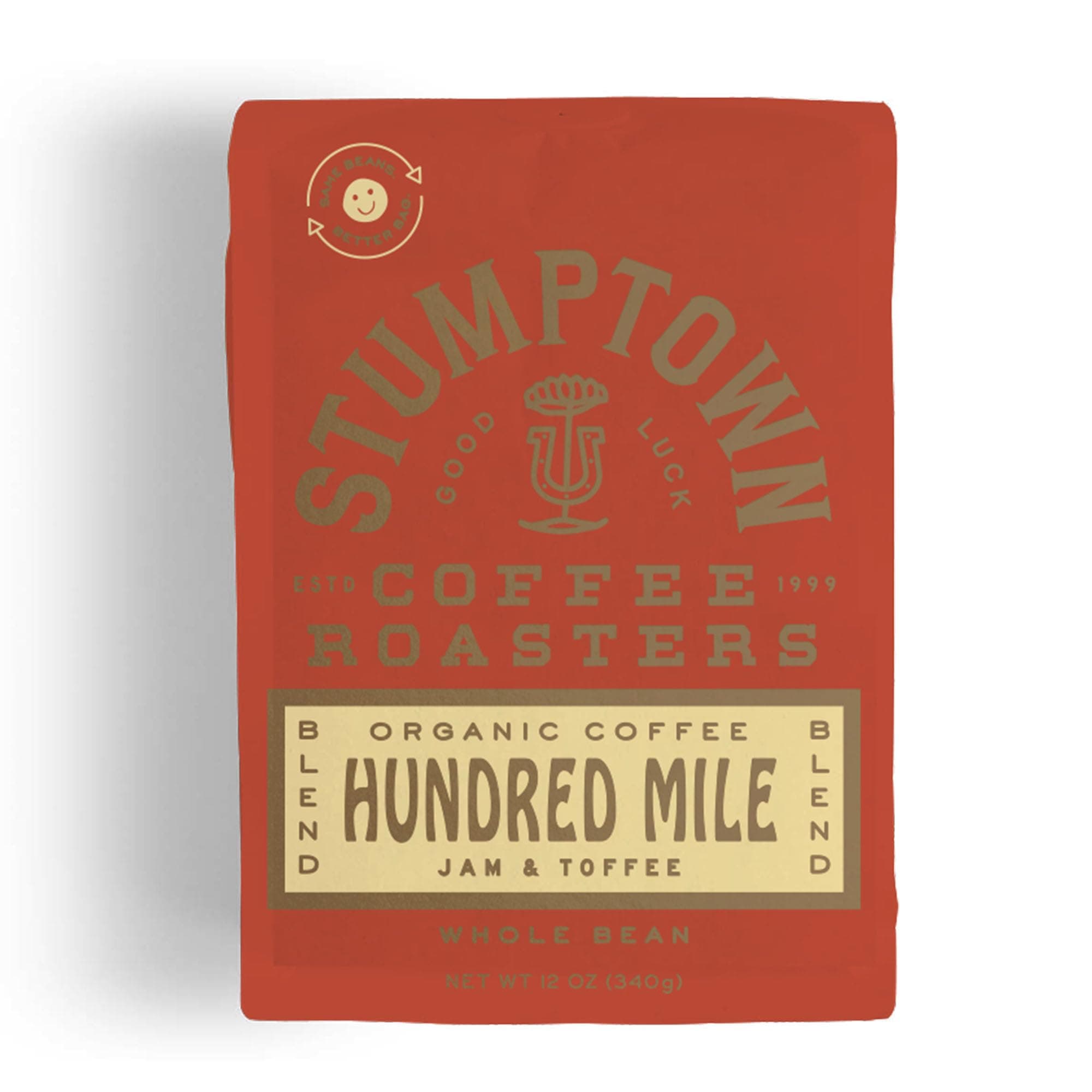 Stumptown Coffee Roasters Whole Bean Organic Coffee, Hundred Mile, 12 Ounce. Breakfast Blend with Toffee notes, Latin American Whole Bean Coffee, Perfect for Pour Over, Drip or French Press Brewing