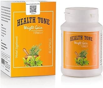 Health Tone Ayurvedic Weight Gain Capsule 90 Capsules (100 G),1 Count