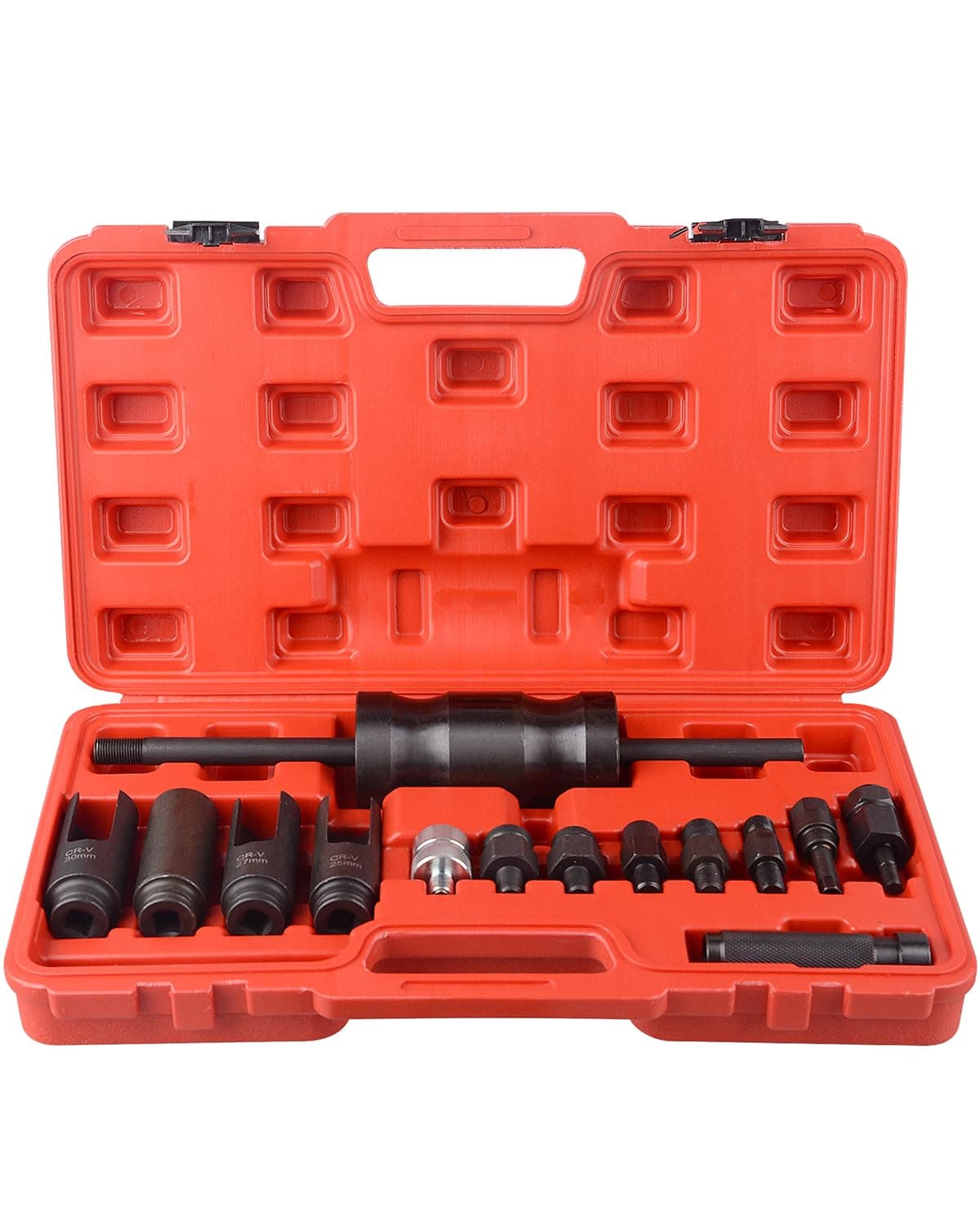 14 Pcs Injection Puller Tool, CDI Injector Extractor Set Diesel Injector Remover Compatible with Bosch Delphi Deso Siemens