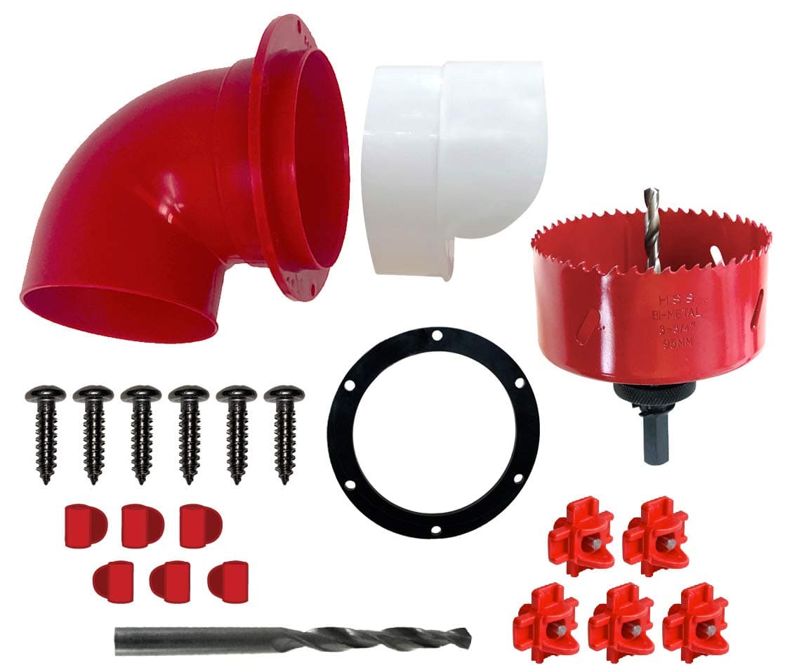 RentACoop DIY Chicken Feeder and Waterer Kit - Automatic No Waste Chicken Feeder - Includes Large 6 Ports, 5 Horizontal Nipples, Hole Saw, Rain Hoods, Drill Bit, Screws, Wingnuts, and Gaskets - 6 Pack