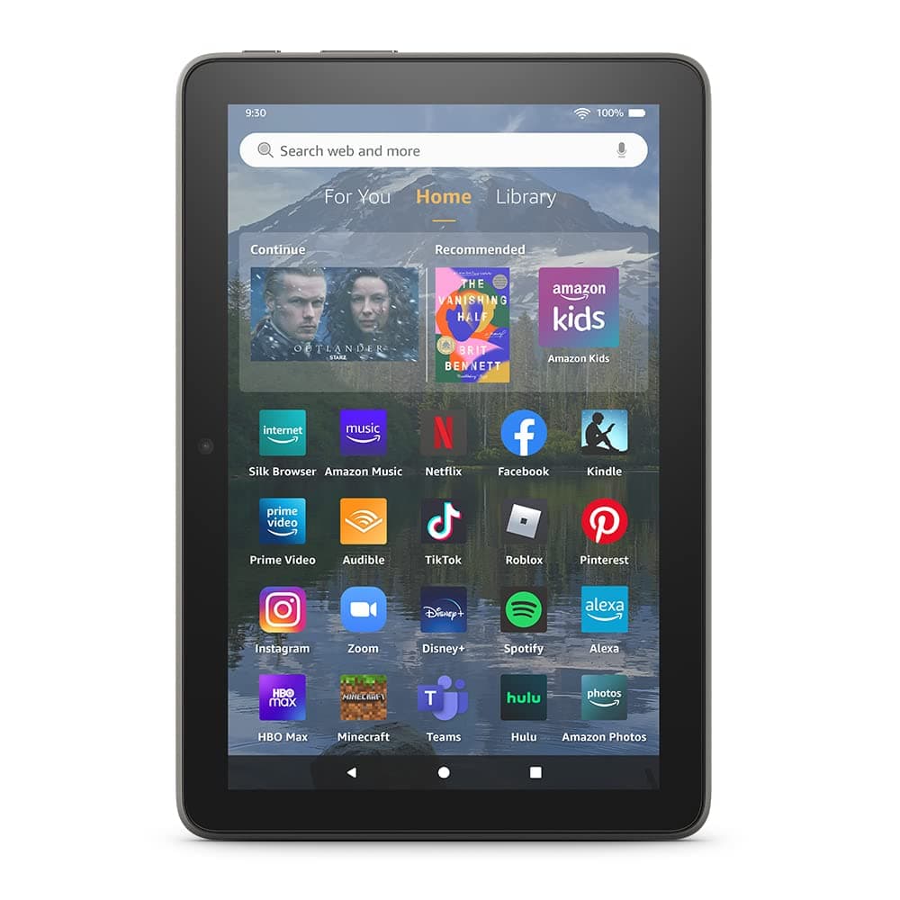 Fire HD 8 Plus tablet, 8” HD Display, 32 GB, 30% faster processor, 3GB RAM, wireless charging, (2022 release), Gray