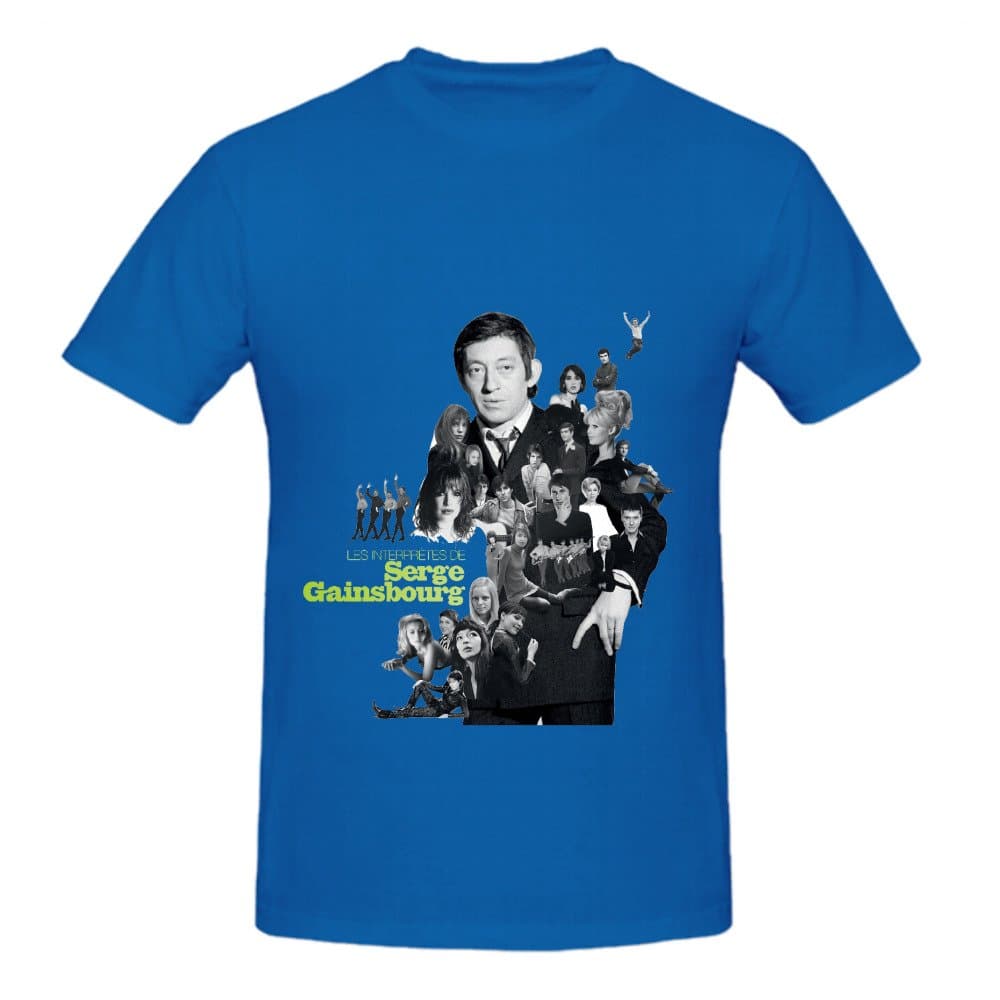Serge Gainsbourg Les Interprtes De Serge Gainsbourg Hits Mens Crew Neck Big Tall T Shirts