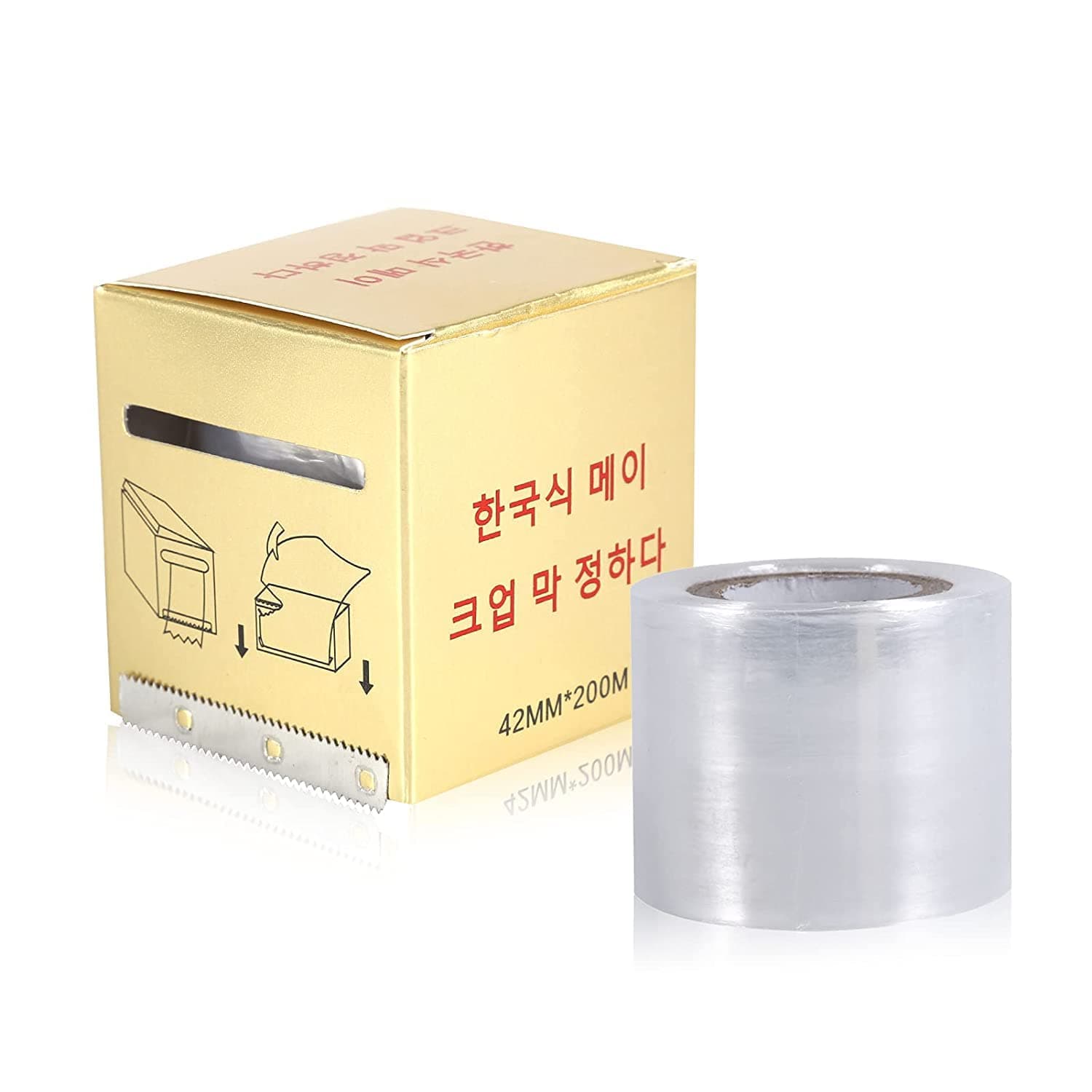 FQHS Disposable Tattoo Protection Film - Stretchy Film of Eyebrows and Lips, Tattoo Makeup Plastic Wrap Preservative Film - for Eyebrow Lip Makeup(B)