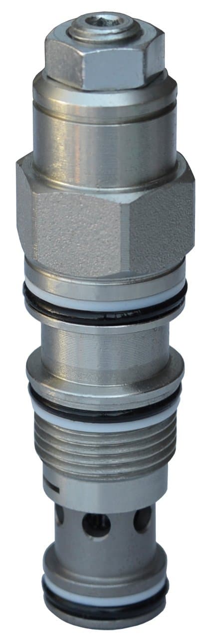 Counter Balance Valve Comparable Replacement to Sun Hydraulics CBCA-LHN T-11A Cavity. 1000-4000 PSI 25 PSI cracking pressure 15 GPM Max 3 to 1 Pilot.