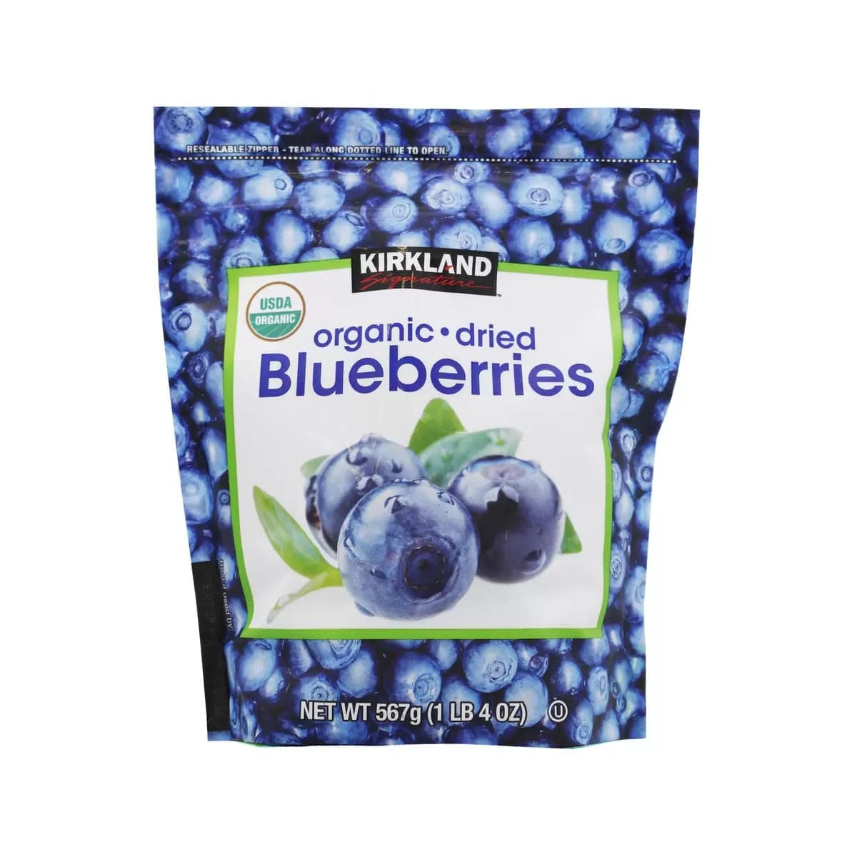 Kirkland Signature whole Dried Blueberries, 1 LB 4 Oz