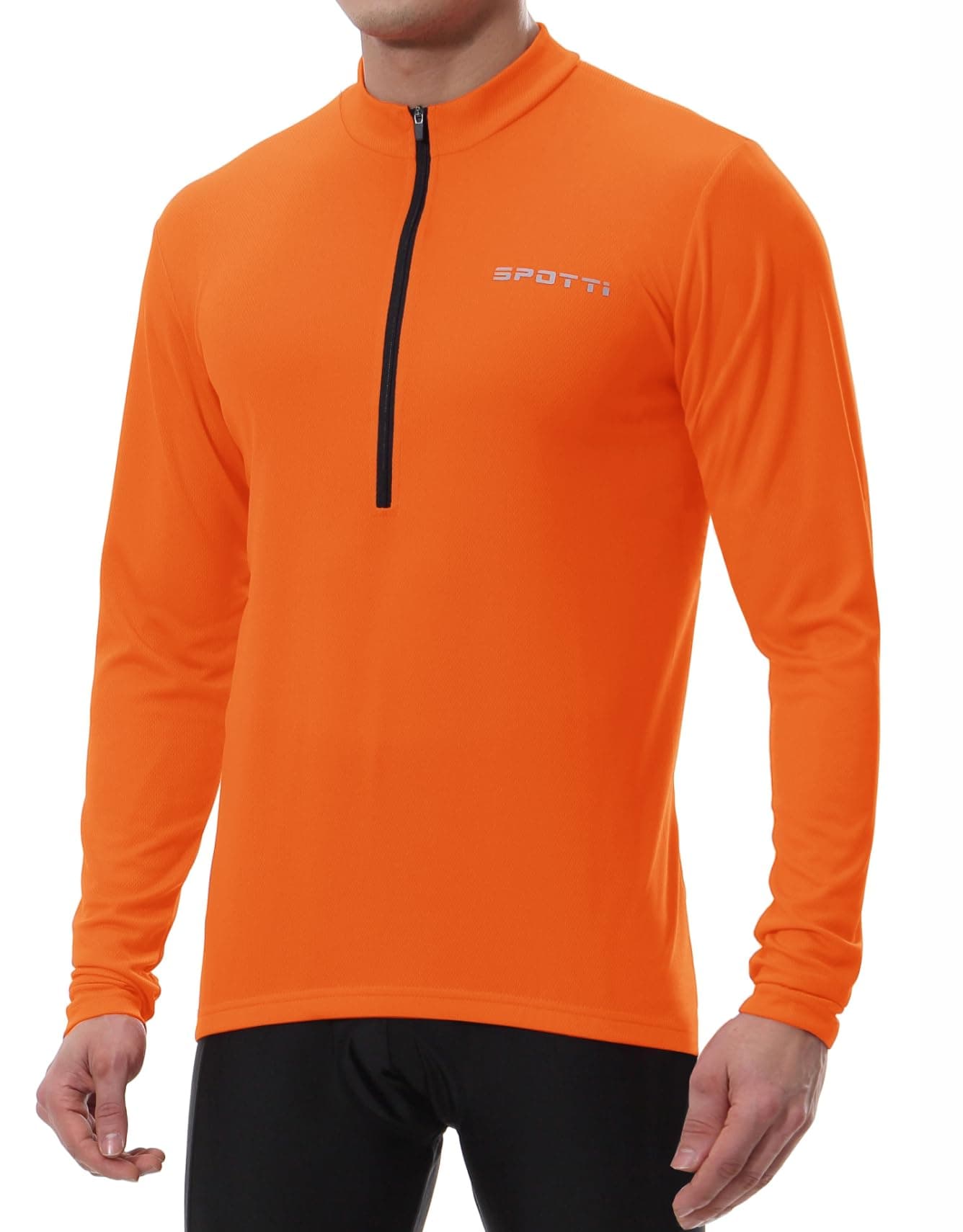 Men's Cycling Bike Jersey Long Sleeve with 3 Rear Pockets - Moisture Wicking, Breathable, Quick Dry Biking Shirt