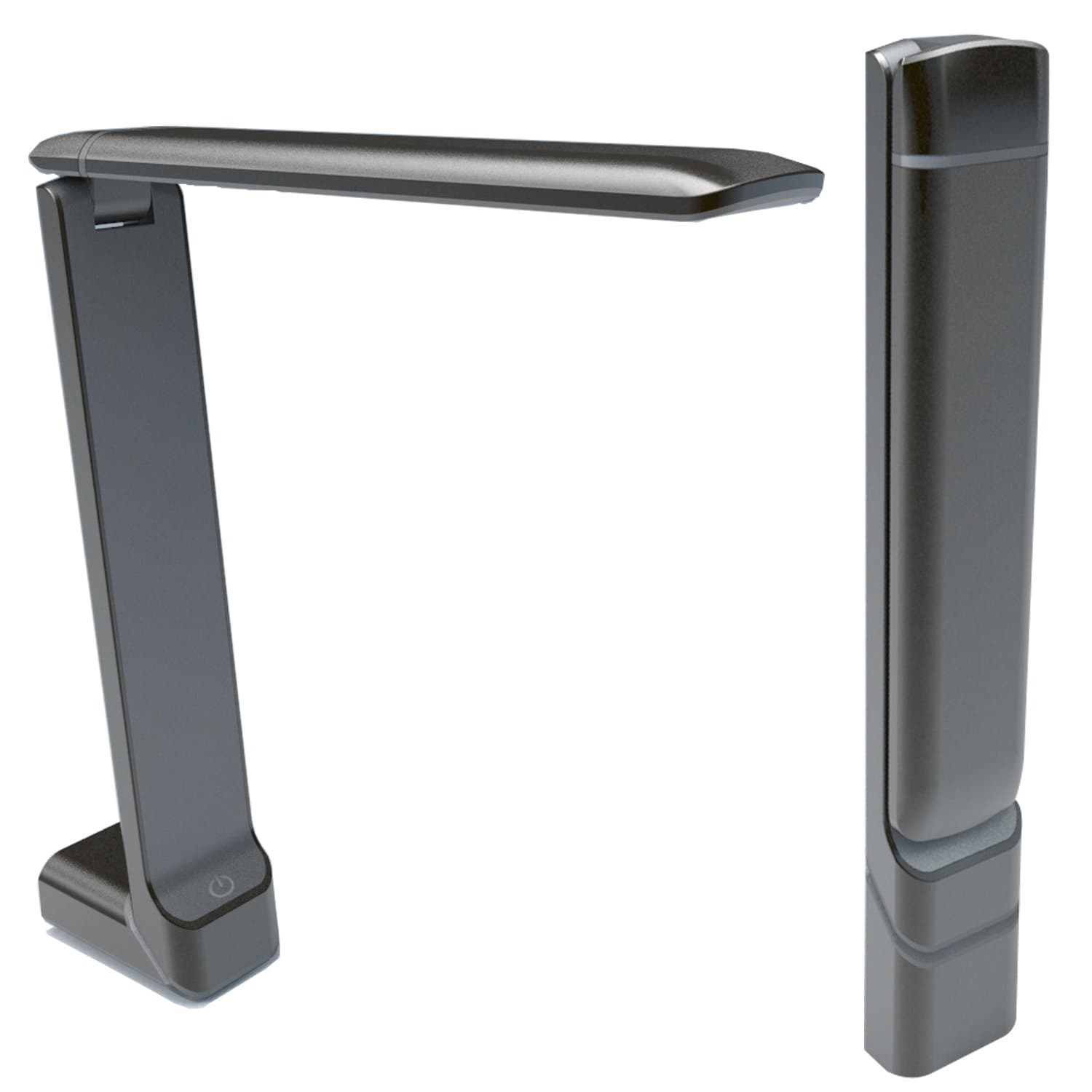 Premer PM-L615-G LED Desk Lamp/Table Lamp with USB Rechargeable Dimmable Portable for 8 Hours,Eye-Caring Panel Design Touch-Sensitive Switch 3 Brightness Levels