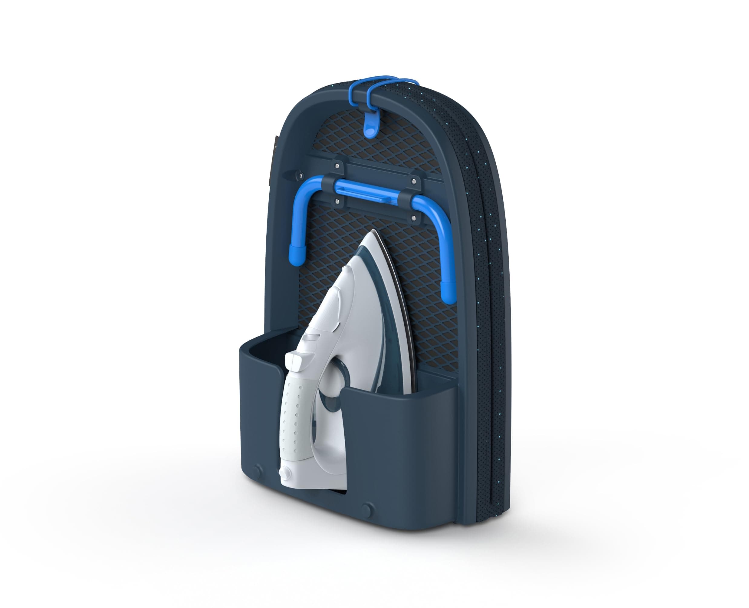 Joseph Joseph Pocket Plus Folding Space-Saving, Compact table-top Ironing Board, Black/Blue