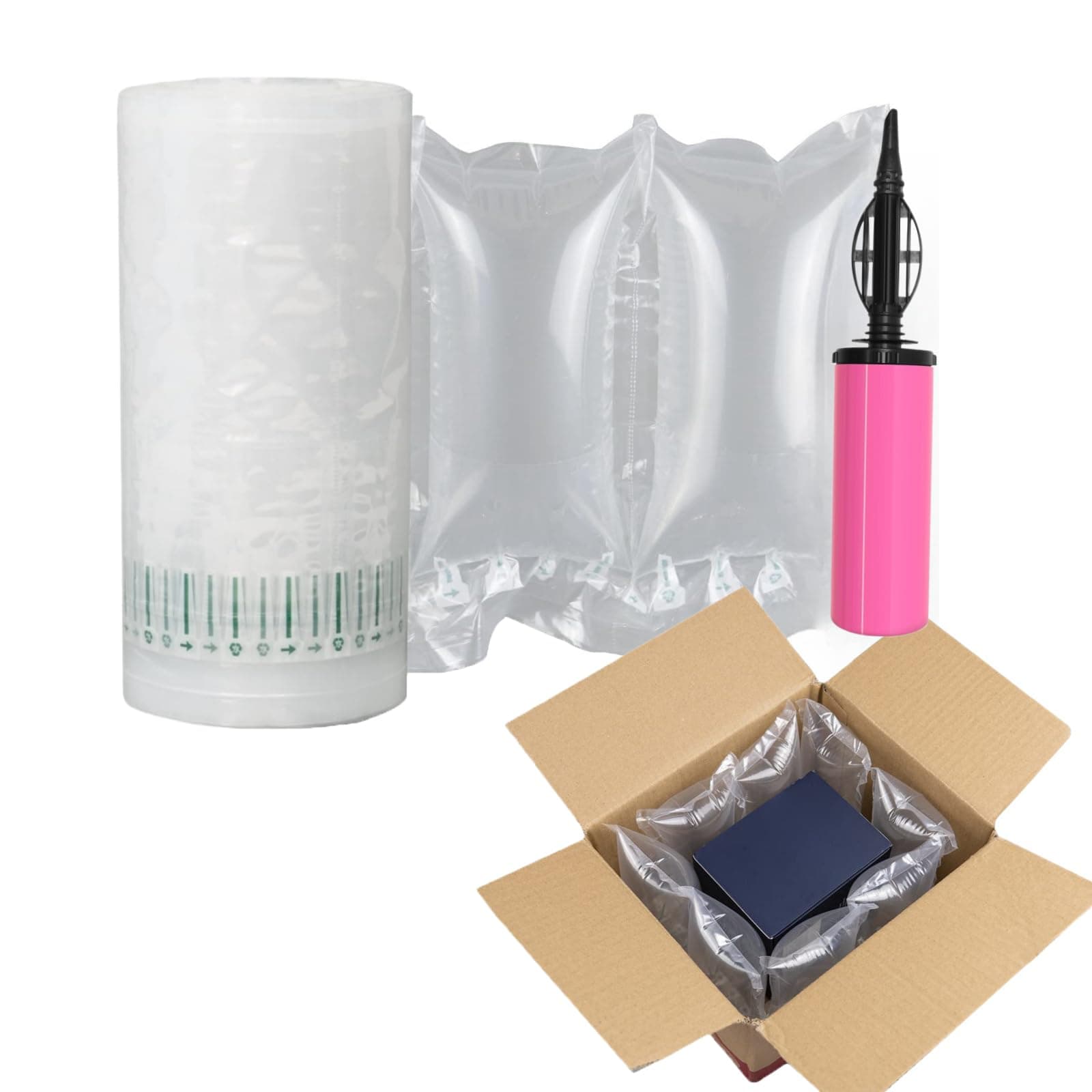 Air Pillows for Shipping 200 Count, Inflatable Air Bags for Packing with pump Recyclable Packaging Filler Shipping Supplies Alternative to Packing Peanuts, Purse Stuffers for Shape 4.72"x7.87"