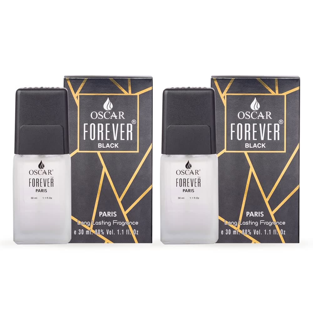Forever Paris Black Eau De Parfum,30ml|Long Lasting Perfume for unisex|Premium Luxury Fragrance Scent|Aromatic Blend of Bergamot,Orange Blossom,Sandalwood|Long Lasting Smell,Pack of 2